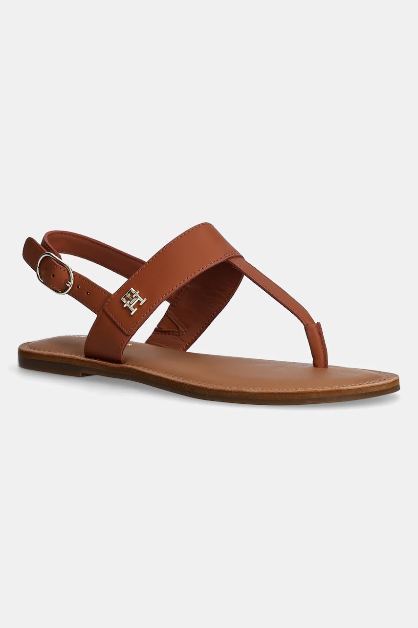 Kožené sandále Tommy Hilfiger LEATHER THONG SANDAL.