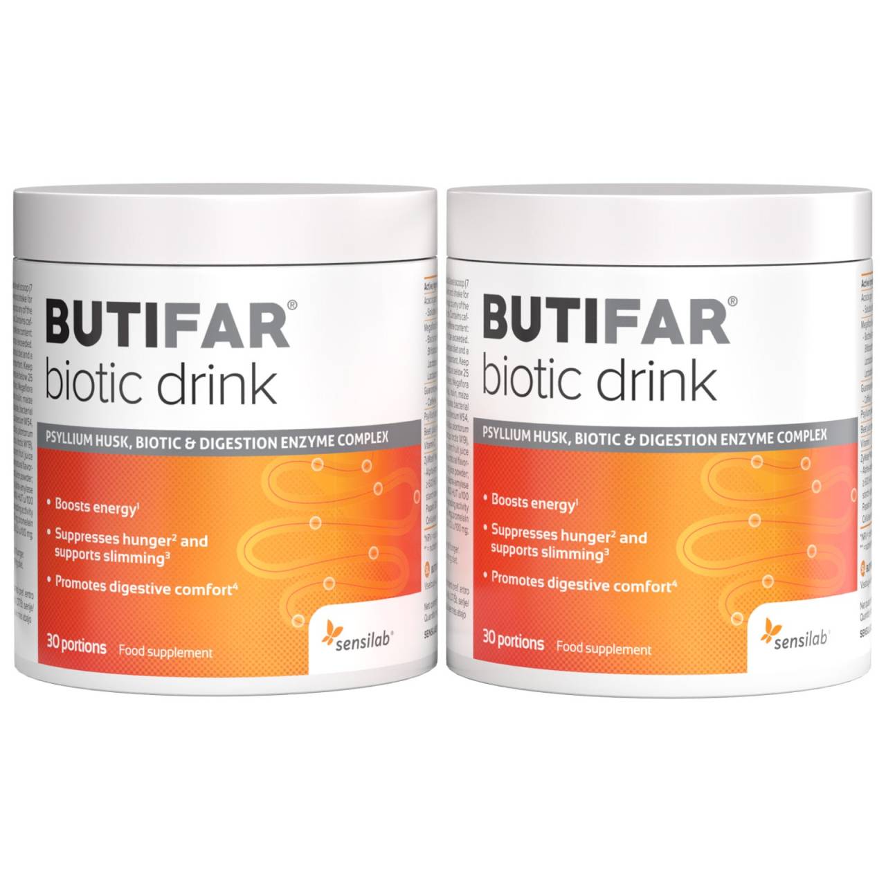 ButiFar Biotic Drink - Com casca de psílio: 1+1 GRÁTIS.