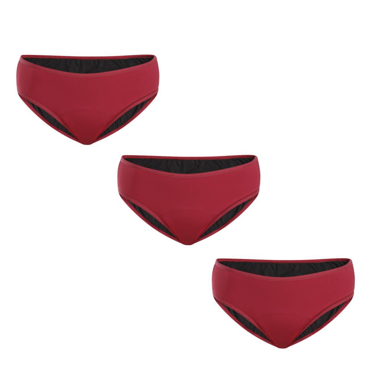 3PACK Menštruačné nohavičky Meracus Timeless Burgundy Plus (MEMS106) L.
Menštruačné nohavičky na silné dni
Nohavičky Meracus Timeless vo variante Plus majú najvyššiu savosť zodpovedajúcu objemu 30 až 40 ml.
Česká značka Meracus
Značka Meracus vznikla v roku 2012 a na začiatku sa pod touto značkou šili iba látkové vložky.
Menštruačné nohavičky sú pre teba novinka?
Ak potrebuješ viac informácií o menštruačných nohavičkách, odporúčame prečítať si náš článok na blogu: Ako si vybrať menštruačné nohavičky?Nájdeš tam informácie:

Z čoho sú menštruačné nohavičky a ako fungujú
Čo je pri výbere menštruačných nohavičiek dôležité
Ako dlho menštruačné nohavičky vydržia
Ako menštruačné nohavičky vyprať
Pre koho sú menštruačné nohavičky vhodné

 
Ako sa správne starať o nové menštruačné nohavičky/plavky

Pred prvým použitím: Pred prvým obliekaním nových menštruačných nohavičiek alebo plaviek by ste ich mali vyprať - buď ručne, alebo v práčke na šetrný program do 40 °C.
Po každom použití: Bielizeň najprv dôkladne vypláchnite v studenej vode.
Pranie: Po opláchnutí môžete nohavičky alebo plavky vyprať v práčke - ideálne v ochrannom vrecku, na šetrný program do 40 °C.
Sušenie: Menštruačná bielizeň nepatrí do sušičky ani na kúrenie.
Žehlenie: Nežehlite nohavičky ani plavky.

Tip: Keď nájdete menštruačnú bielizeň, ktorá vám sedí a je príjemná na dotyk, zaslúži si tú najlepšiu starostlivosť.