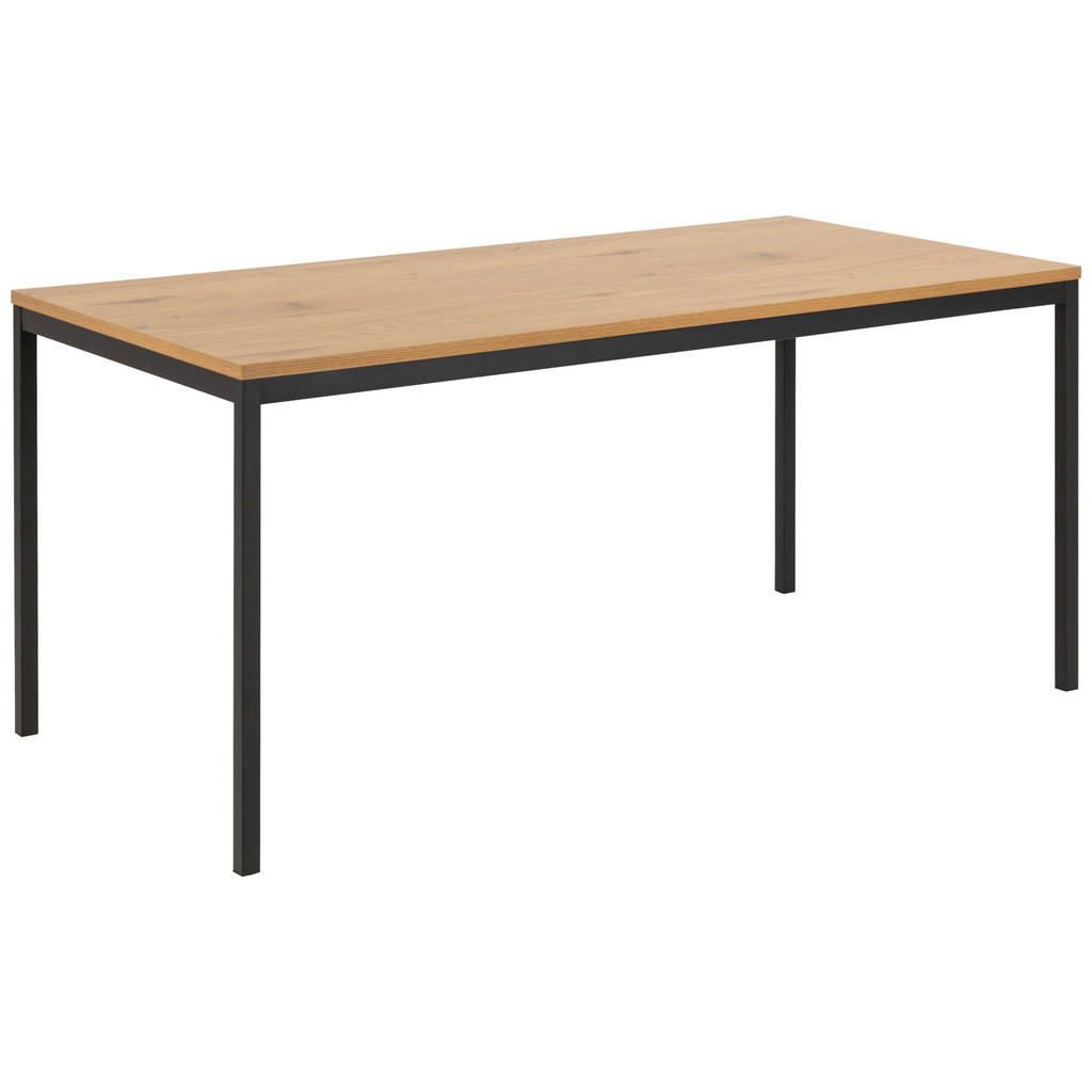 MID.YOU JEDÁLENSKÝ STÔL, čierna, farba duba, 160/80/74 cm.