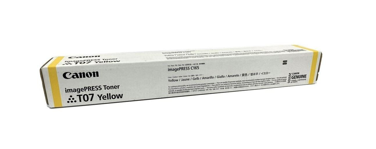 Canon T07 Y 3644C001 žltý (yellow) originálny toner.
Originálny toner = záruka priamo od výrobcu tlačiarne
100 % použitie v tlačiarni - bezproblémové fungovanie s vašou tlačiarňou
Použitím originálnej náplne predlžujete životnosť tlačiarne
Osvedčená špičková kvalita - vysoko kvalitná a spoľahlivá tlač originálnou tlačovou kazetou od prvej do poslednej stránky
Trvalé a profesionálne výsledky tlače - dlhodobá udržateľnosť tlače
Kratšia prodleva pri tlači stránok
Garancia Vašej spokojnosti s použitím našej originálnej náplne
Zabezpečujeme bezplatnú recykláciu originálnych náplní
Zlyhanie náplne v menej ako 1% prípadov
Jednoduchá a rýchla výmena náplne

Kód výrobcu: 3644C001