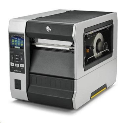 Zebra ZT62063-T2E0100Z ZT620 label printer, 12 dots/mm (300 dpi), rewind, disp., ZPL, ZPLII, USB, RS232, BT, Ethernet.