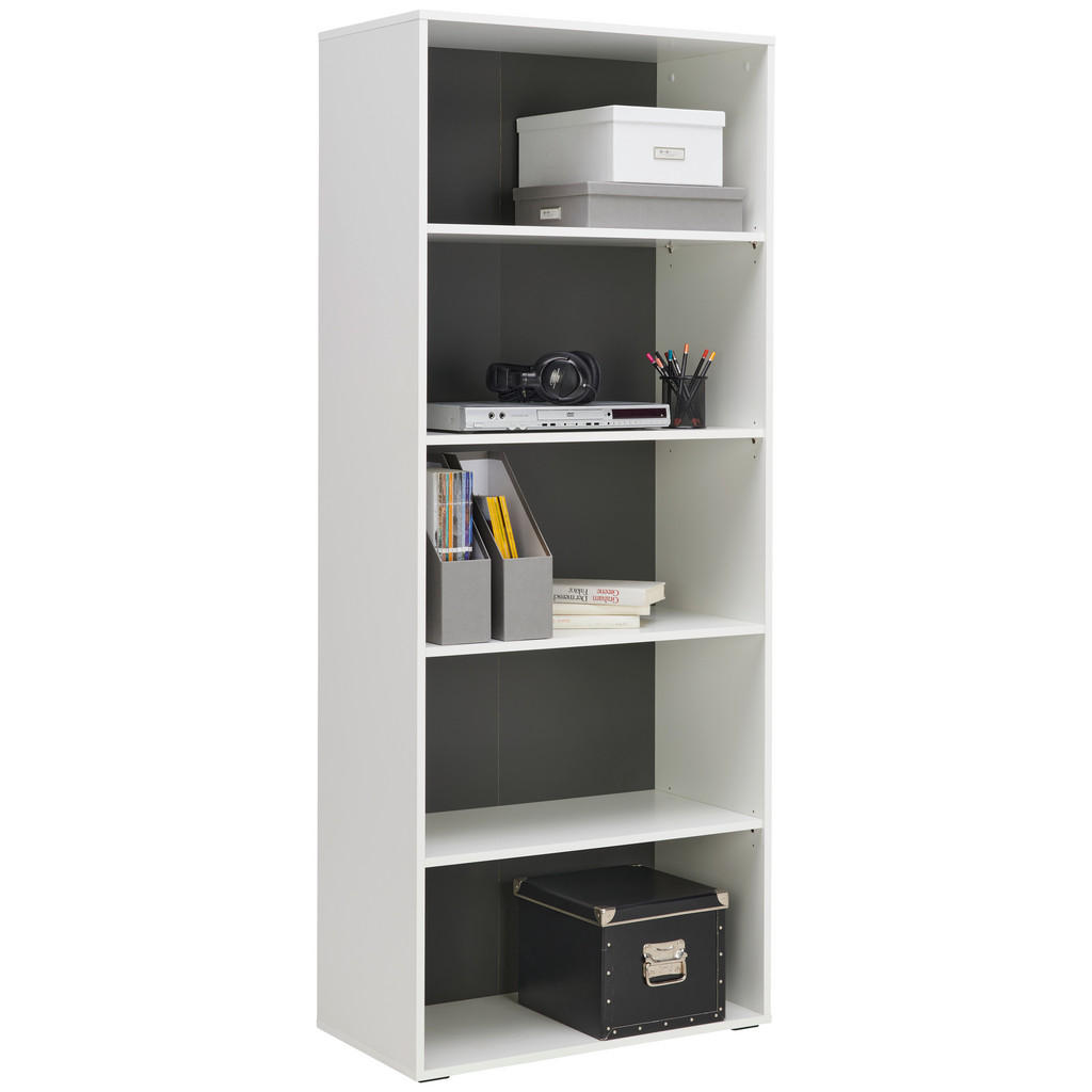 Hom`in REGÁL, antracitová, biela, 75/185,6/40 cm.