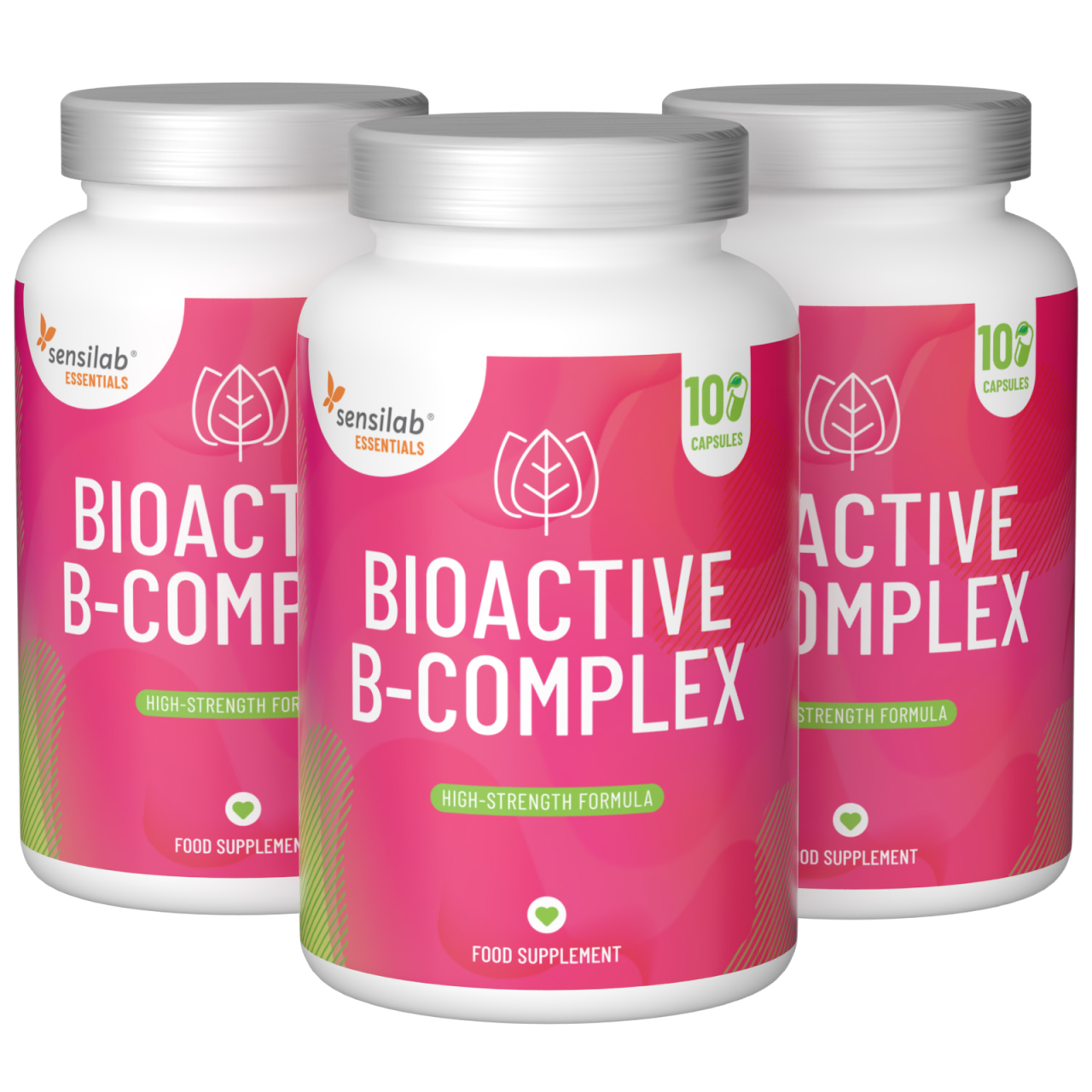 Essentials Complejo B bioactivo dosis alta - vegano, 300 cápsulas.