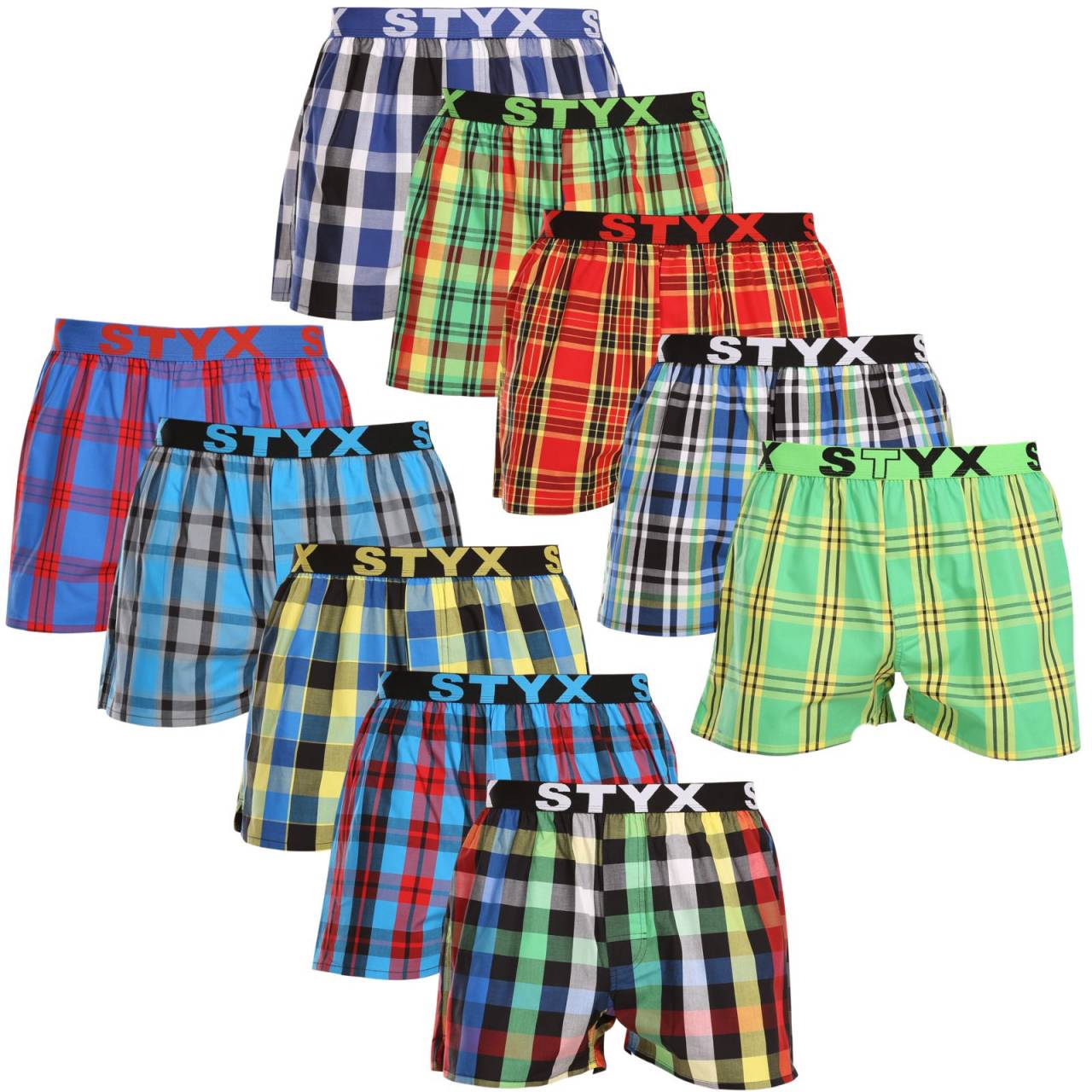 10PACK pánske trenky Styx športová guma (10B111234567890) XL, trenírky.
Hľadáte šortky, ktoré v sebe spájajú štýl, pohodlie a prvotriednu kvalitu?
Vysokokvalitná bavlna pre dokonalé pohodlie
Šortky sú vyrobené z prvotriednej 100 % bavlny, ktorá je nielen mäkká na dotyk, ale aj úžasne priedušná.
Klasický strih a moderný vzhľad
Vďaka voľnému strihu sa v týchto šortkách budete cítiť úplne pohodlne, pretože poskytujú dostatok priestoru na prirodzený pohyb.
Prečo by ste určite mali vyskúšať šortky Styx

100 % bavlna pre maximálne pohodlie: Šortky sú vyrobené z vysokokvalitnej bavlny, ktorá je mäkká, priedušná a jemná k pokožke, čo zaručuje pohodlie počas celého dňa.
Športový tkaný elastický: Pevná, ale pohodlná guma s logom Styx drží šortky na mieste bez nepríjemného zarezávania alebo uvoľňovania.
Česká výroba a kvalitné spracovanie: Styx je tradičná česká značka, ktorá sa pýši precíznym spracovaním, odolnosťou a dlhou životnosťou výrobkov.

Česká značka Styx ponúka zábavu aj prvotriednu kvalitu
Spodnú bielizeň Styx si obľúbia najmä tí, pre ktorých je dôležitá individualita.
Ako sa starať o šortky Styx?
Aby ste si šortky udržali dlho v skvelej kondícii, odporúčame dodržiavať tieto tipy.

Pranie: Odporúčame prať pri teplote 30 °C, aby si bavlna zachovala svoju mäkkosť a farby zostali sýte.
Sušička: Sušenie v sušičke sa neodporúča, aby sa materiál nezrazil.
Žehlenie: Bavlnu je možné žehliť, ale odporúča sa nižšia teplota, aby nedošlo k poškodeniu látky.

Tip: Staňte sa expertom na údržbu spodnej bielizne vďaka radám v našom článku a doprajte svojim obľúbeným kúskom starostlivosť, ktorú si zaslúžia.