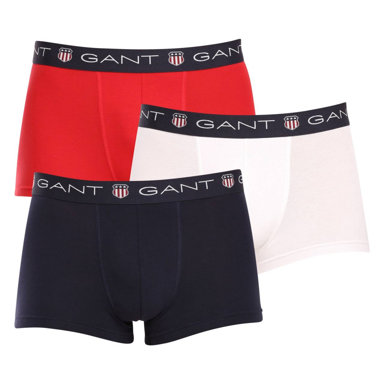 3PACK boxer uomo Gant multicolore (902333083-618) XL.
Puntate sul comfort e su un look senza tempo con i boxer da uomo di GANT in una combinazione di colori intramontabile.
Materiale pregiato per un comfort quotidiano
I boxer sono realizzati in misto cotone ed elastan di alta qualità.
Design moderno per il lavoro e l'appuntamento serale
Il design semplice è completato da una fascia in vita con il logo GANT, che è morbida e non preme.
Perché dovreste assolutamente provare i boxer GANT

Materiale di qualità e vestibilità comoda: il morbido cotone con elastan garantisce comfort e un'ottima vestibilità.
Design elegante e minimalista: La combinazione di colori classici e il logo in gomma hanno un aspetto elegante e moderno.
Utilizzo versatile: Ideale per l'abbigliamento quotidiano, il lavoro, lo sport e il tempo libero.

Intimo GANT per uomini di stile
Dal 1949, il marchio GANT è sinonimo di precisione nella lavorazione e qualità dei materiali.
Come prendersi cura dei boxer da uomo GANT
Per assicurarvi che il vostro bucato rimanga in ottime condizioni per molto tempo, vi consigliamo i seguenti consigli.

Lavanderia: La penna ha una temperatura massima di 40 °C.
Asciugatura: È possibile asciugare i boxer in asciugatrice - si consiglia di impostare il programma delicato a una temperatura più bassa.
Stiratura: Se necessario, si possono stirare a bassa temperatura, possibilmente al rovescio.

Suggerimento: Trovare il capo di biancheria intima che vi calzi a pennello può essere una sfida.