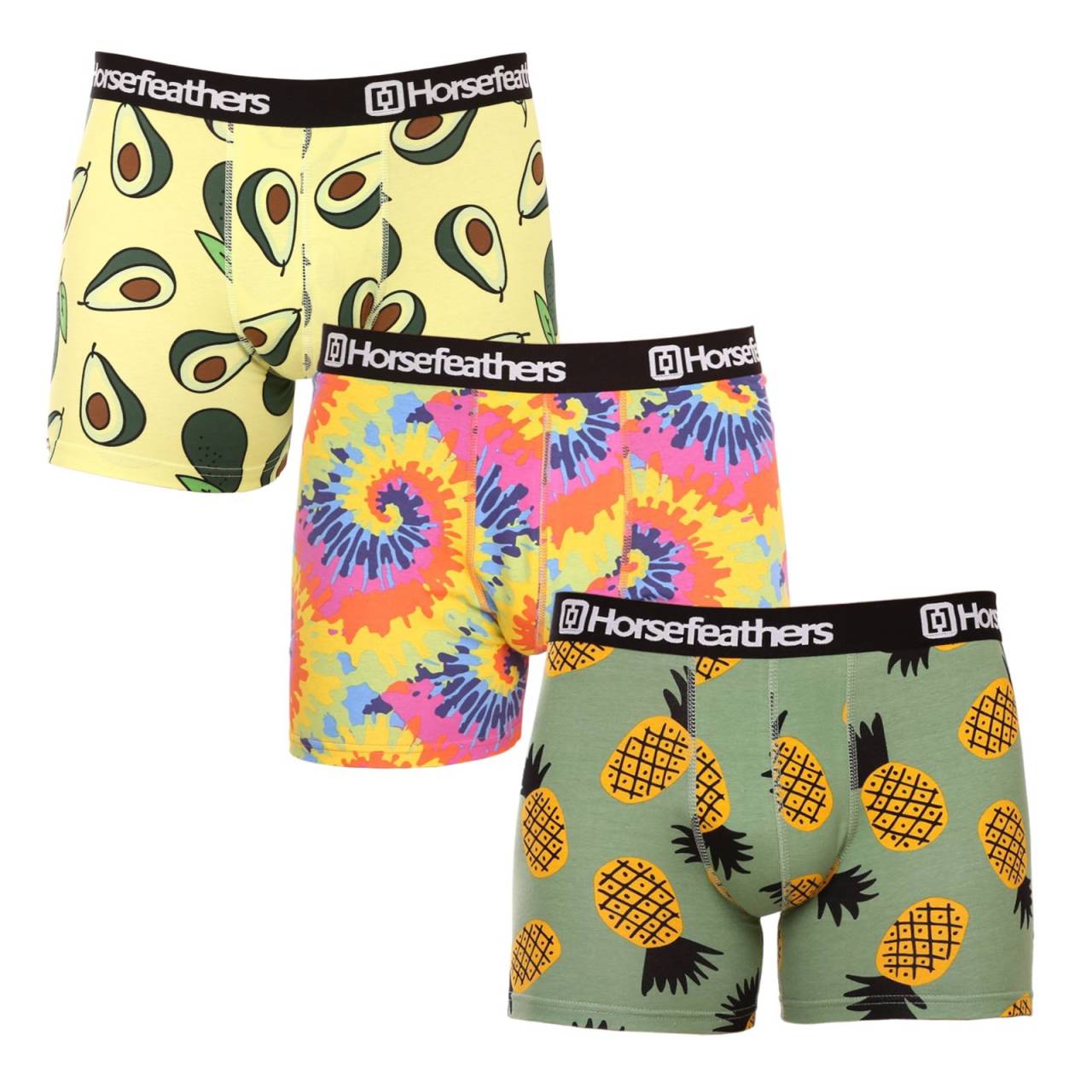 3PACK pánske boxerky Horsefeathers Sidney (AM164DGK) M, trenky.
Odvaha, štýl a pohodlie v jednom?
Kombinácia materiálov pre voľnosť a pohodlie
Zmes bavlny a elastanu zaručuje, že boxerky sú pohodlné na nosenie a dokonale sa prispôsobia telu.
Výrazný dizajn pre odvážnych
Strih boxeriek je navrhnutý tak, aby vám zabezpečil pohodlie počas celého dňa - či už sedíte v kancelárii, športujete alebo relaxujete doma.
Prečo ich chcete

Štýlový a originálny dizajn, ktorý vás bude baviť.
Pohodlný strih, elastický pás a dlhšie nohavice.
Kombinácia materiálov pre maximálne pohodlie počas celého dňa.

Spodná bielizeň Horsefeathers má štýl
Slovo „horsefeathers“ znamená v angličtine „úplný nezmysel“, ale spodná bielizeň od rovnomennej značky vás presvedčí, že jej kúpa nie je žiadny nezmysel.
Ako sa starať o boxerky Horsefeathers
Pri správnej starostlivosti vám boxerky Horsefeathers vydržia dlho pohodlné, štýlové a stále zábavné ako v prvý deň.

Pranie: Per na 30 °C.
Sušenie: Nesuš v sušičke.
Žehlenie.

Tip: Vaša obľúbená spodná bielizeň si zaslúži šetrné zaobchádzanie.