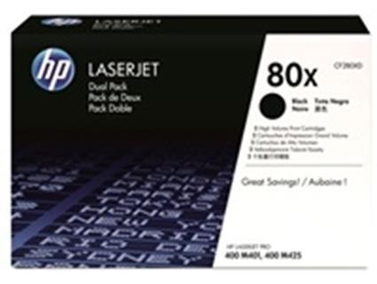 HP 80X CF280XD dvojbalení čierný (black) originálny toner.
Originálny toner = záruka priamo od výrobcu tlačiarne
100 % použitie v tlačiarni - bezproblémové fungovanie s vašou tlačiarňou
Použitím originálnej náplne predlžujete životnosť tlačiarne
Osvedčená špičková kvalita - vysoko kvalitná a spoľahlivá tlač originálnou tlačovou kazetou od prvej do poslednej stránky
Trvalé a profesionálne výsledky tlače - dlhodobá udržateľnosť tlače
Kratšia prodleva pri tlači stránok
Garancia Vašej spokojnosti s použitím našej originálnej náplne
Zabezpečujeme bezplatnú recykláciu originálnych náplní
Zlyhanie náplne v menej ako 1% prípadov
Jednoduchá a rýchla výmena náplne

Kód výrobcu: CF280XD