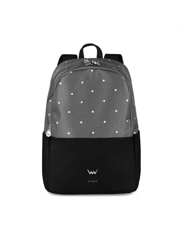 VUCH Zane Dotty Grey.

Predné vonkajšie vrecko
Vnútorný veľký priestor so zapínaním na zips
Hlavný vnútorný priestor s dvomi vreckami 
Nastaviteľné ramenné popruhy
 TRAVEL COLLECTION  
Cestou necestou, polom nepolom, idem si za tebou so svojím novým batohom!...