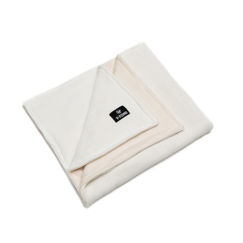 T-TOMI Pletená deka WARM White waves.