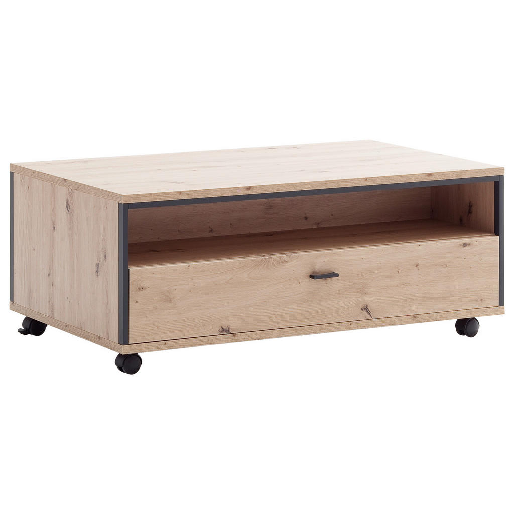 MID.YOU KONFERENČNÝ STOLÍK, antracitová, farba duba, kov, kompozitné drevo, 115/46/70 cm.