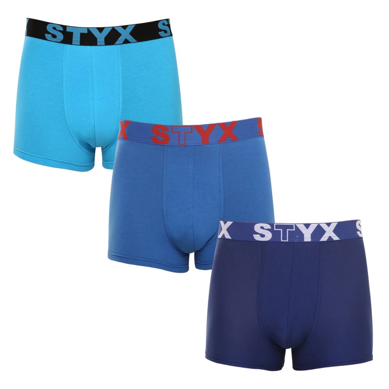 3PACK pánske boxerky Styx športová guma modré (3G96789) XXL, trenky.
Doprajte si pohodlie, ktoré vydrží celý deň, s pánskymi boxerkami Styx v klasických farbách.
Kvalitný materiál pre maximálne pohodlie
Boxerky sú vyrobené z prvotriednej zmesi bavlny a umelých vlákien.
Praktický dizajn a česká precíznosť
Boxerky Styx majú kratšie nohavice, ktoré sa nikde nezhrňujú a poskytujú maximálnu voľnosť pohybu.
Prečo si vybrať boxerky Styx

Česká kvalita: navrhnuté a vyrobené v Českej republike, čo zaručuje najvyššiu kvalitu spracovania.
Prémiové materiály: kombinácia bavlny, modalu a elastanu pre maximálne pohodlie.
Univerzálny dizajn: kratšie nohavičky a štýlová športová guma na každú príležitosť.

Spodná bielizeň Styx je jednou z najobľúbenejších
Česká značka Styx je medzi zákazníkmi známa najmä vďaka svojej spodnej bielizni s neotrelými vzormi vo výrazných farbách.
Ako sa mám starať o svoje boxerky Styx?

Perte ich pri teplote 30 °C s jemným pracím prostriedkom, aby bol materiál stále mäkký a príjemný.
Sušenie: Sušička sa neodporúča, boxerky sušte voľne na vzduchu, aby si zachovali svoj tvar.
Žehlenie: V prípade potreby žehlite pri nízkej teplote, aby si materiál zachoval svoju mäkkosť.

Tip: Staňte sa expertom na údržbu spodnej bielizne vďaka tipom v našom článku a doprajte svojim obľúbeným kúskom starostlivosť, ktorú si zaslúžia.