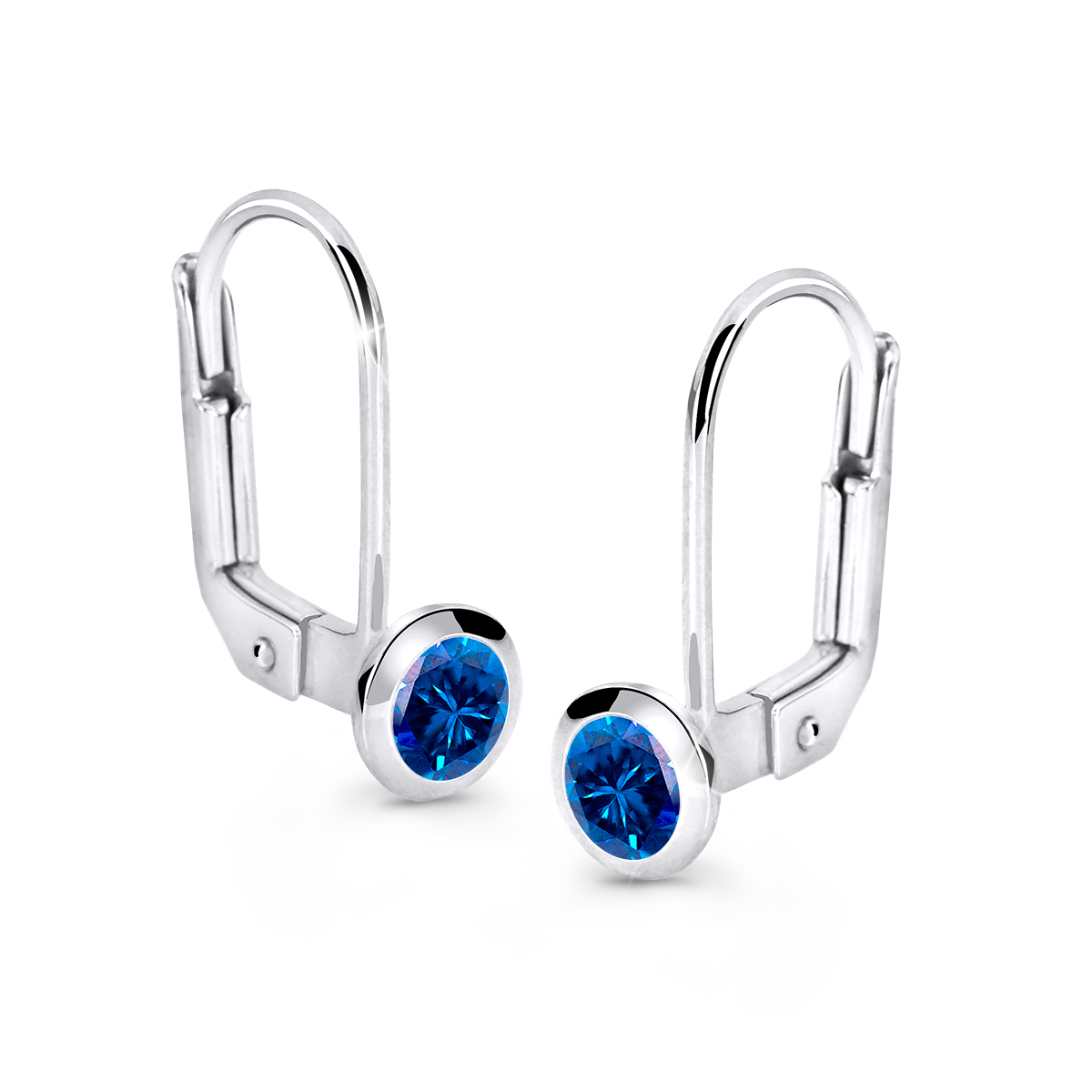 Cutie Diamonds Pôvabné visiace náušnice z bieleho zlata so zafírmi DZ8003-55-SF-X-2.