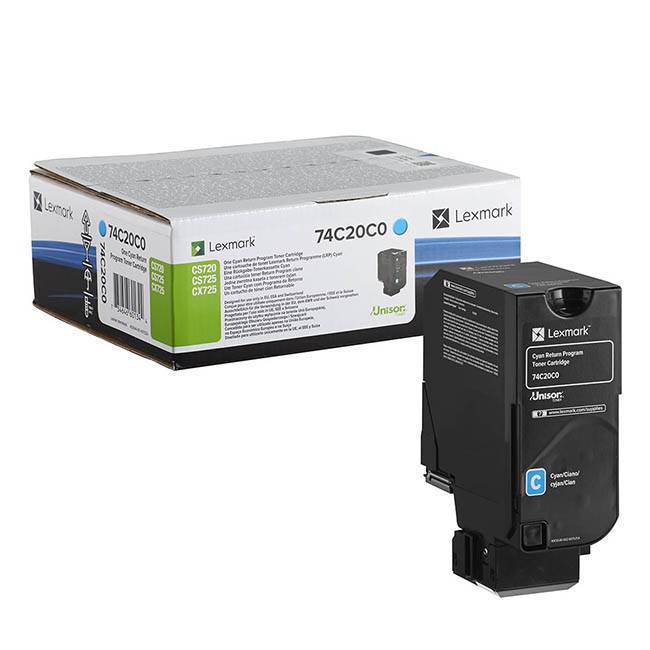 Lexmark 74C20C0 azúrový (cyan) originálny toner.
Originálny toner = záruka priamo od výrobcu tlačiarne
100 % použitie v tlačiarni - bezproblémové fungovanie s vašou tlačiarňou
Použitím originálnej náplne predlžujete životnosť tlačiarne
Overená špičková kvalita - vysoko kvalitná a spoľahlivá tlač originálnou tlačovou kazetou od prvej do poslednej stránky
Trvalé a profesionálne výsledky tlače - dlhodobá udržateľnosť tlače
Kratšia prodleva pri tlači stránok
Garancia Vašej spokojnosti s použitím našej originálnej náplne
Zabezpečujeme bezplatnú recykláciu originálnych náplní
Zlyhanie náplne v menej ako 1% prípadov
Jednoduchá a rýchla výmena náplne

Kód výrobcu: 74C20C0