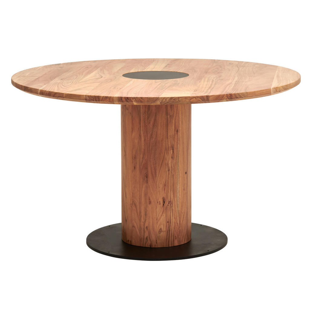 Livetastic JEDÁLENSKÝ STÔL, akácia, čierna, farba akácie, 130/130/76 cm.