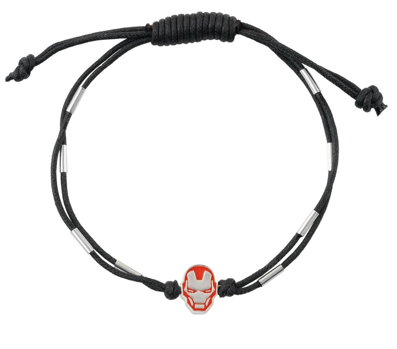 Disney Dvojitý čierny textilný náramok Iron Man Marvel BS00088RL.CS.