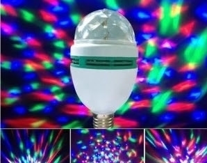 Znova v ponuke - Rotujúca LED disco žiarovka