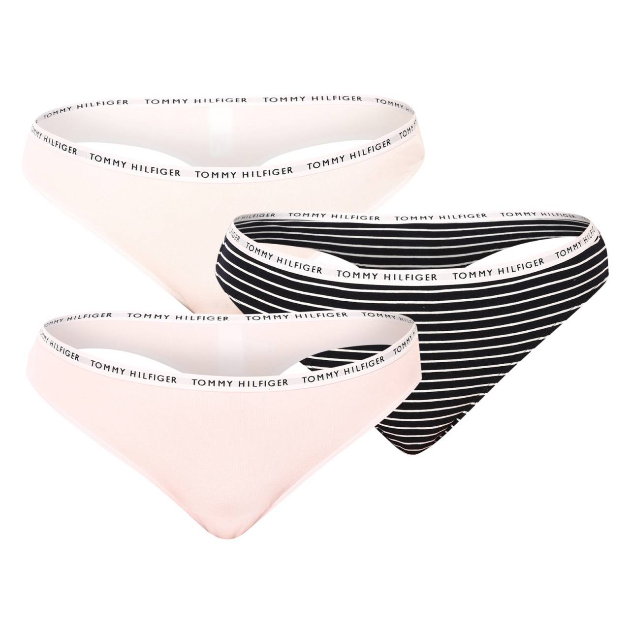 3PACK dámske tangá Tommy Hilfiger nadrozmer viacfarebné (UW0UW04558 0Y3) XXL.
Hľadáte tangá, ktoré dokonale padnú väčším veľkostiam a ponúkajú štýl aj pohodlie?
Mäkká bavlna, ktorá sa prispôsobí vašim potrebám
Tanga sú vyrobené z kvalitnej bavlny s prímesou elastanu.
Nadčasový štýl, ktorý si zamilujete
Klasické farby v kombinácii s jemnou tkanou gumou, na ktorej je logo Tommy Hilfiger, dodávajú tangám športový nádych a zároveň pôsobia elegantne a žensky.
Prečo si zamilujete tangá Tommy Hilfiger

Pohodlný strih, ktorý sa prispôsobí väčším veľkostiam.
Kvalitný a priedušný bavlnený materiál.
Štýlový a zároveň praktický dizajn s elastickou gumou s ikonickým logom.

Tommy Hilfiger je značka pre všetky moderné ženy
Spodná bielizeň Tommy Hilfiger predstavuje dokonalú harmóniu medzi klasickým a moderným vzhľadom.
Ako sa starať o tangá Tommy Hilfiger
Aby vaše obľúbené tangá vydržali ako nové, odporúčame dodržiavať tieto pokyny.

Pranie: Per na 30 °C.


Sušenie: Môžeš sušiť v sušičke – zvoľ program s nízkou teplotou, ktorý chráni vlákna a elasticitu.
Žehlenie: Nežehliť – materiál je hladký a ľahko sa udržuje bez potreby žehlenia.

Tip: Staňte sa expertom na údržbu spodnej bielizne vďaka radám v našom článku a doprajte svojim obľúbeným kúskom starostlivosť, ktorú si zaslúžia.