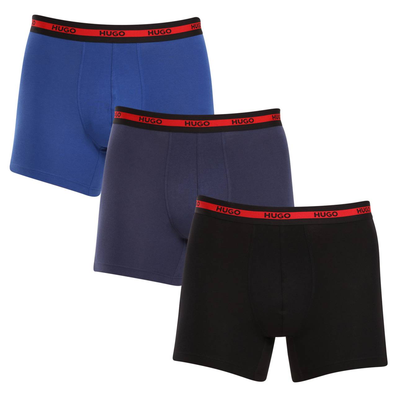 3PACK Boxers pour hommes HUGO multicolore (50496713 420) M.
Misez sur l'élégance intemporelle et le confort supérieur avec le boxer HUGO pour homme.
Un matériau qui s'adapte parfaitement à vous
La combinaison de coton de haute qualité avec une touche d'élasthanne assure une combinaison optimale de confort et de flexibilité.
Un style qui parle de lui-même
La sobriété des couleurs convient à tous les hommes qui n'aiment pas les excentricités.
Pourquoi vous aimerez les caleçons HUGO

Matière de première qualité en combinaison de coton et d'élasthanne.
Un design élégant dans des couleurs classiques.
Jambes plus longues pour un plus grand confort.

Sous-vêtements Hugo pour les amateurs de confort et de luxe
La marque de sous-vêtements Hugo appartient à la famille de vêtements Hugo Boss et se distingue par la qualité de ses matériaux et la précision de son travail.
Comment entretenir les caleçons HUGO
Pour que votre boxer préféré dure longtemps, nous vous recommandons de suivre les conseils suivants.

Blanchisserie : Le stylo est à une température de 40 °C.
Séchage : Vous pouvez sécher vos boxers au sèche-linge en utilisant le programme doux.
Repassage : Si nécessaire, repassez-les à l'envers à une température plus basse.

Conseil : Devenez un expert de l'entretien de la lingerie les conseils de notre article et donnez à vos pièces préférées le soin qu'elles méritent.