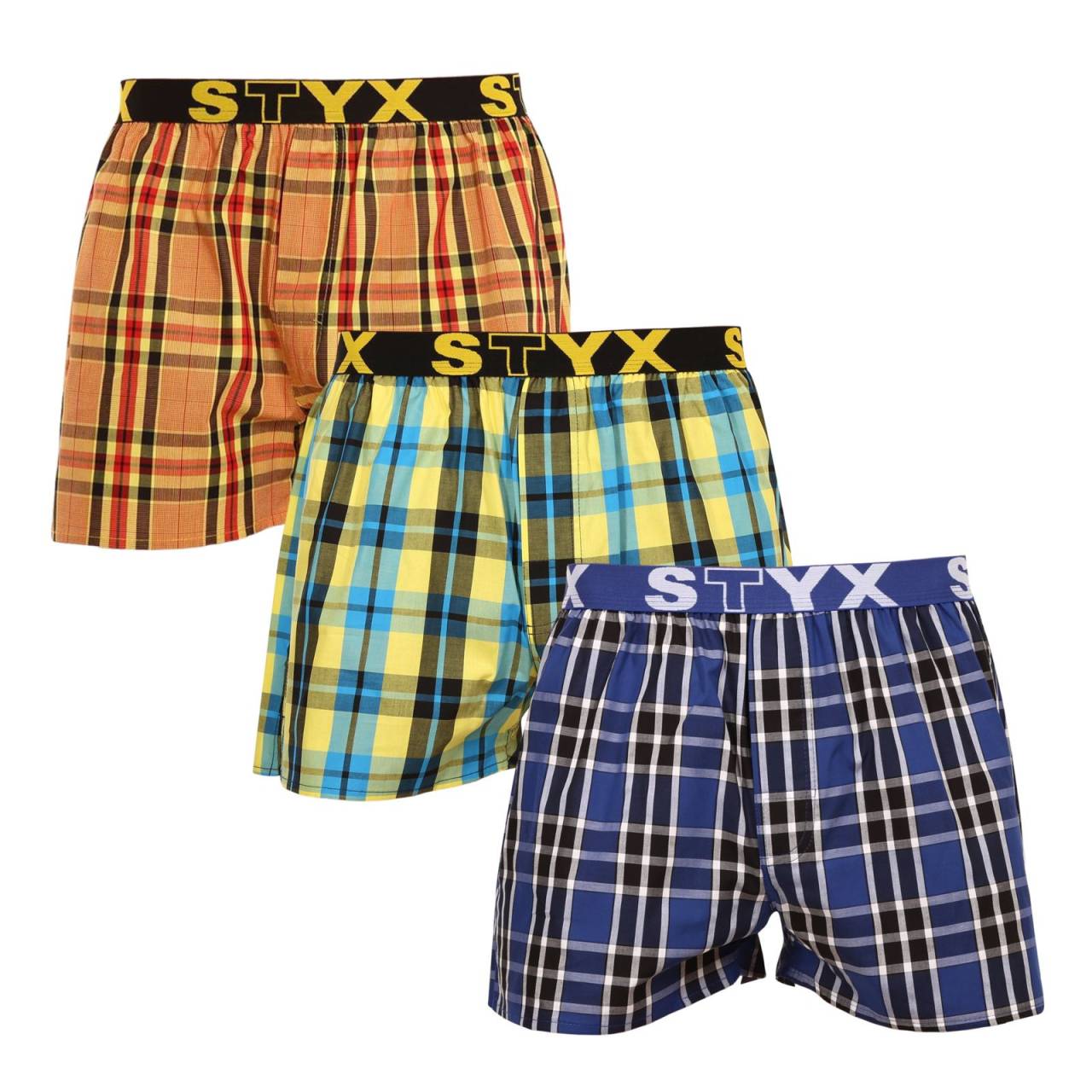 3PACK pánske trenky Styx športová guma viacfarebné (3B092140) M, trenírky.
Hľadáte šortky, ktoré v sebe spájajú štýl, pohodlie a prvotriednu kvalitu?
Vysokokvalitná bavlna pre dokonalé pohodlie
Šortky sú vyrobené z prvotriednej 100 % bavlny, ktorá je nielen mäkká na dotyk, ale aj úžasne priedušná.
Klasický strih a moderný vzhľad
Vďaka voľnému strihu sa v týchto šortkách budete cítiť úplne pohodlne, pretože poskytujú dostatok priestoru na prirodzený pohyb.
Prečo by ste určite mali vyskúšať šortky Styx

100 % bavlna pre maximálne pohodlie: Šortky sú vyrobené z vysokokvalitnej bavlny, ktorá je mäkká, priedušná a jemná k pokožke, čo zaručuje pohodlie počas celého dňa.
Športový tkaný elastický: Pevná, ale pohodlná guma s logom Styx drží šortky na mieste bez nepríjemného zarezávania alebo uvoľňovania.
Česká výroba a kvalitné spracovanie: Styx je tradičná česká značka, ktorá sa pýši precíznym spracovaním, odolnosťou a dlhou životnosťou výrobkov.

Česká značka Styx ponúka zábavu aj prvotriednu kvalitu
Spodnú bielizeň Styx si obľúbia najmä tí, pre ktorých je dôležitá individualita.
Ako sa starať o šortky Styx?
Aby ste si šortky udržali dlho v skvelej kondícii, odporúčame dodržiavať tieto tipy.

Pranie: Odporúčame prať pri teplote 30 °C, aby si bavlna zachovala svoju mäkkosť a farby zostali sýte.
Sušička: Sušenie v sušičke sa neodporúča, aby sa materiál nezrazil.
Žehlenie: Bavlnu je možné žehliť, ale odporúča sa nižšia teplota, aby nedošlo k poškodeniu látky.

Tip: Staňte sa expertom na údržbu spodnej bielizne vďaka radám v našom článku a doprajte svojim obľúbeným kúskom starostlivosť, ktorú si zaslúžia.