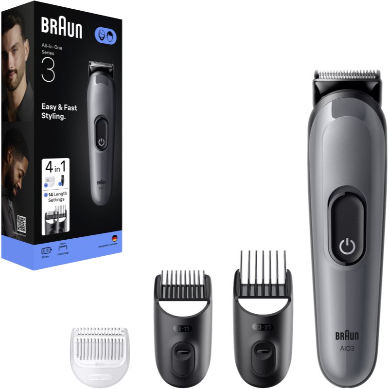 Braun All-In-One Series 3 AIO3500 súprava na úpravu vlasov a fúzov 4 v 1 1 ks.