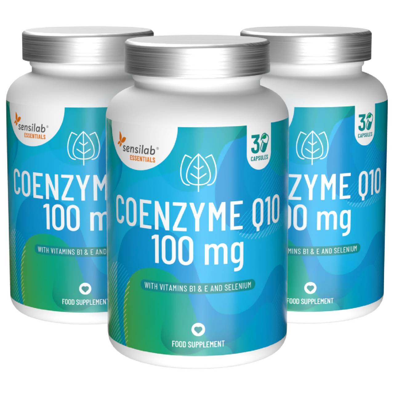 Essentials Coenzima Q10 dosis alta 100 mg - vegano, 90 cápsulas.