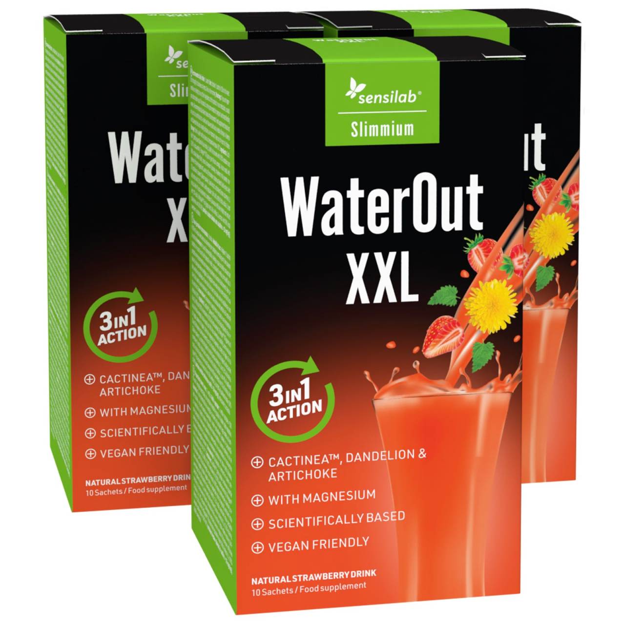 WaterOut XXL - Bebida drenante: 1+2 GRÁTIS.