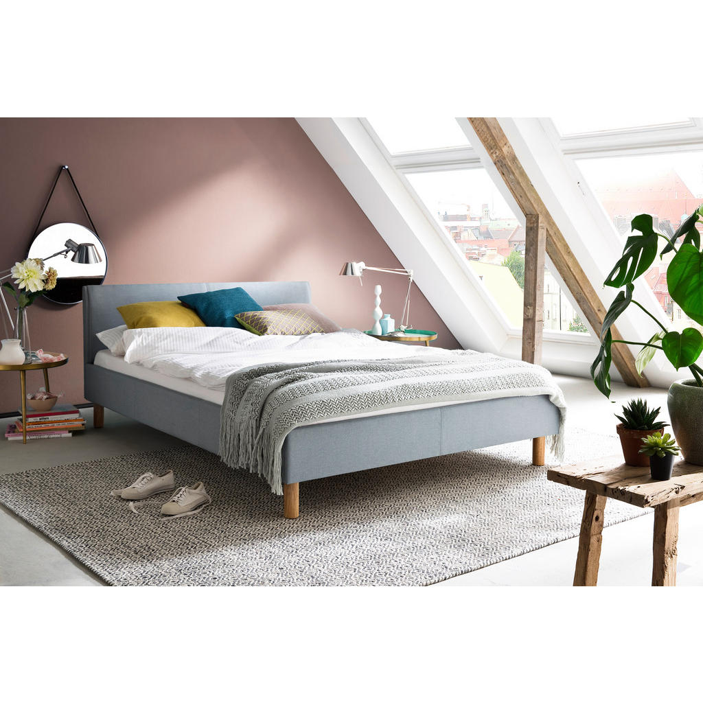 Livetastic ČALÚNENÁ POSTEĽ, 120/200 cm svetlomodrá.
