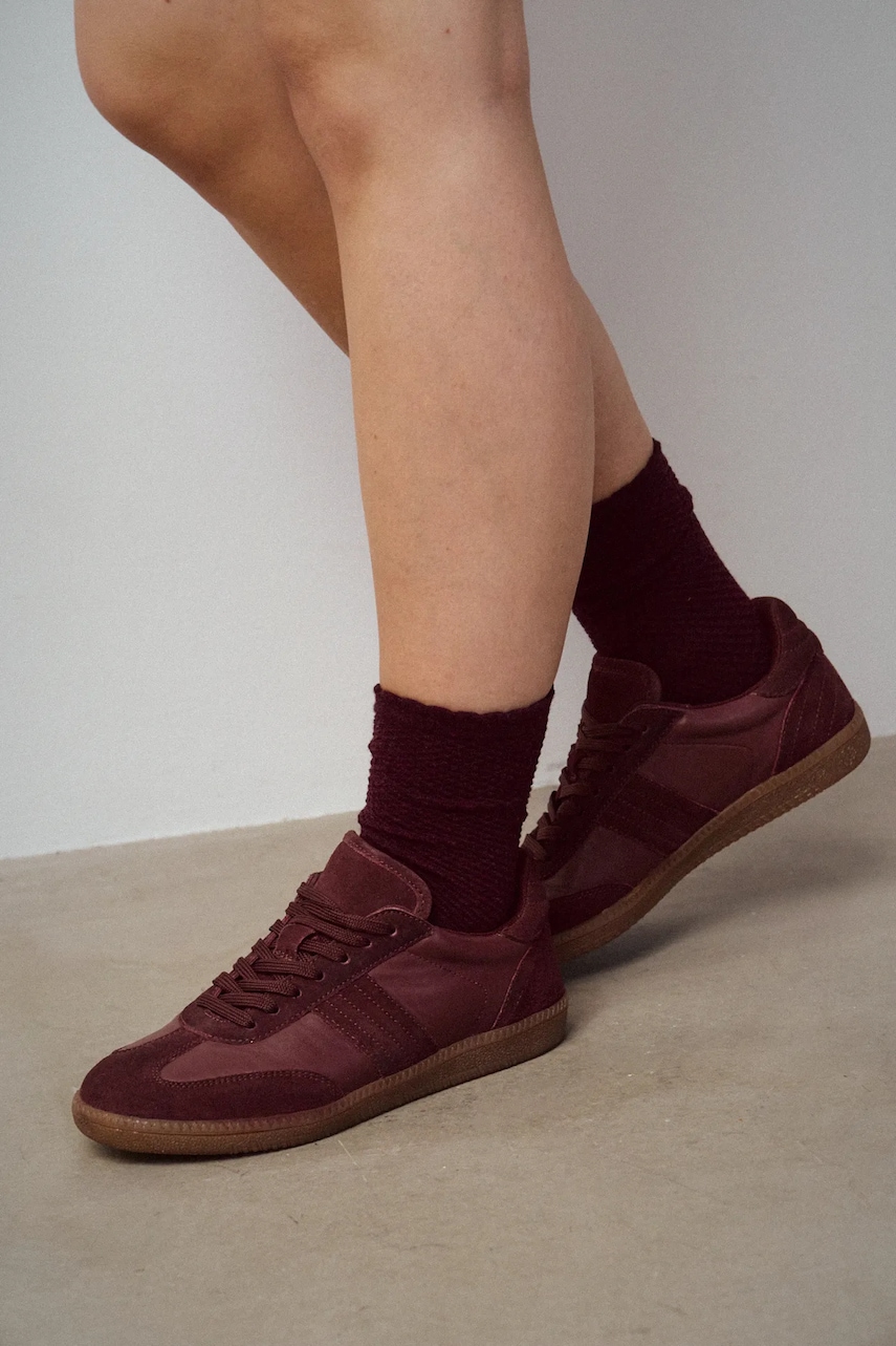 Semišové tenisky Medicine bordová farba.