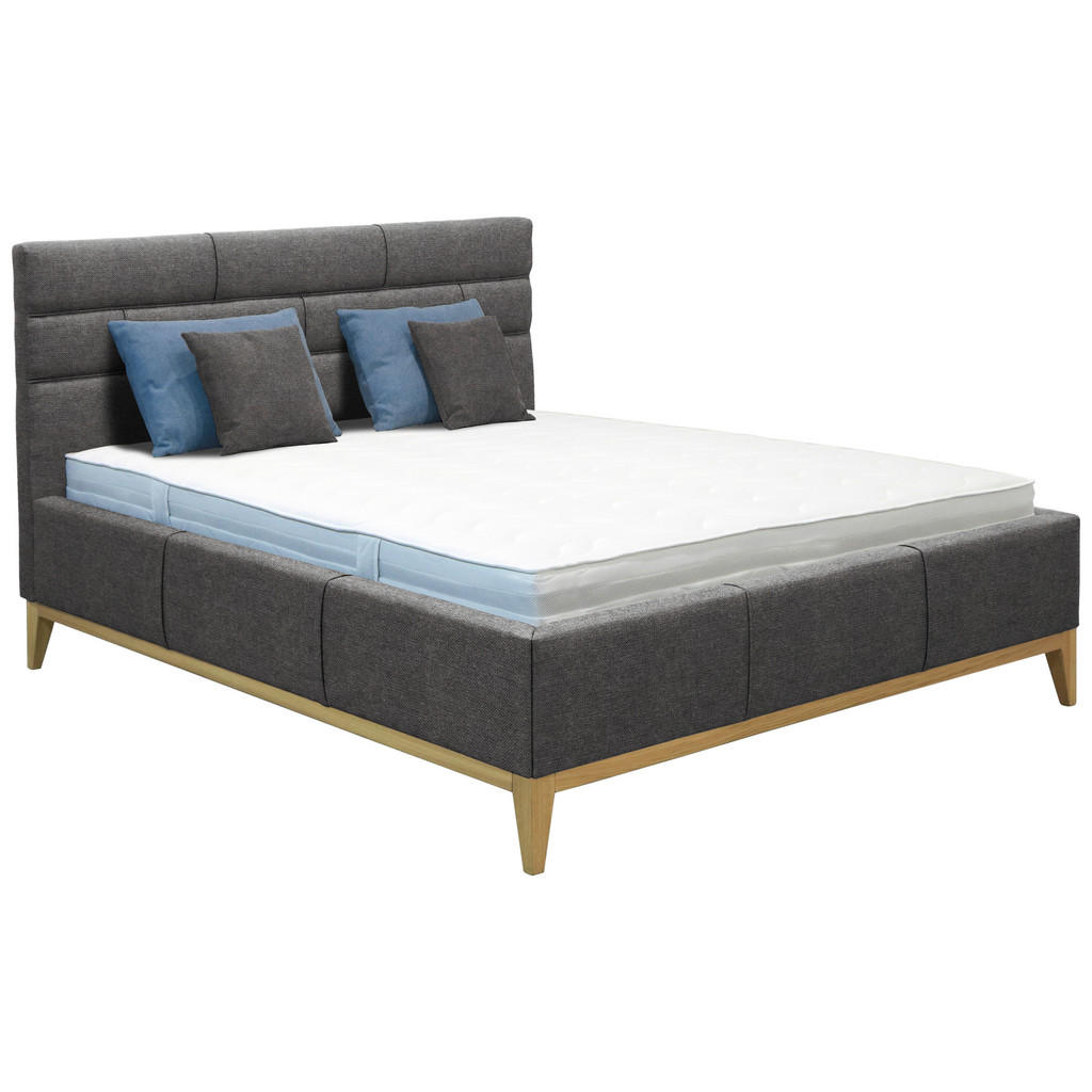 Welnova ČALÚNENÁ POSTEĽ, 180/200 cm, sivá.