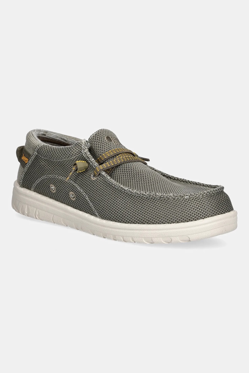 Poltopánky Jeep SAMOA WALLABEE KNIT zelená farba, JM51030A.