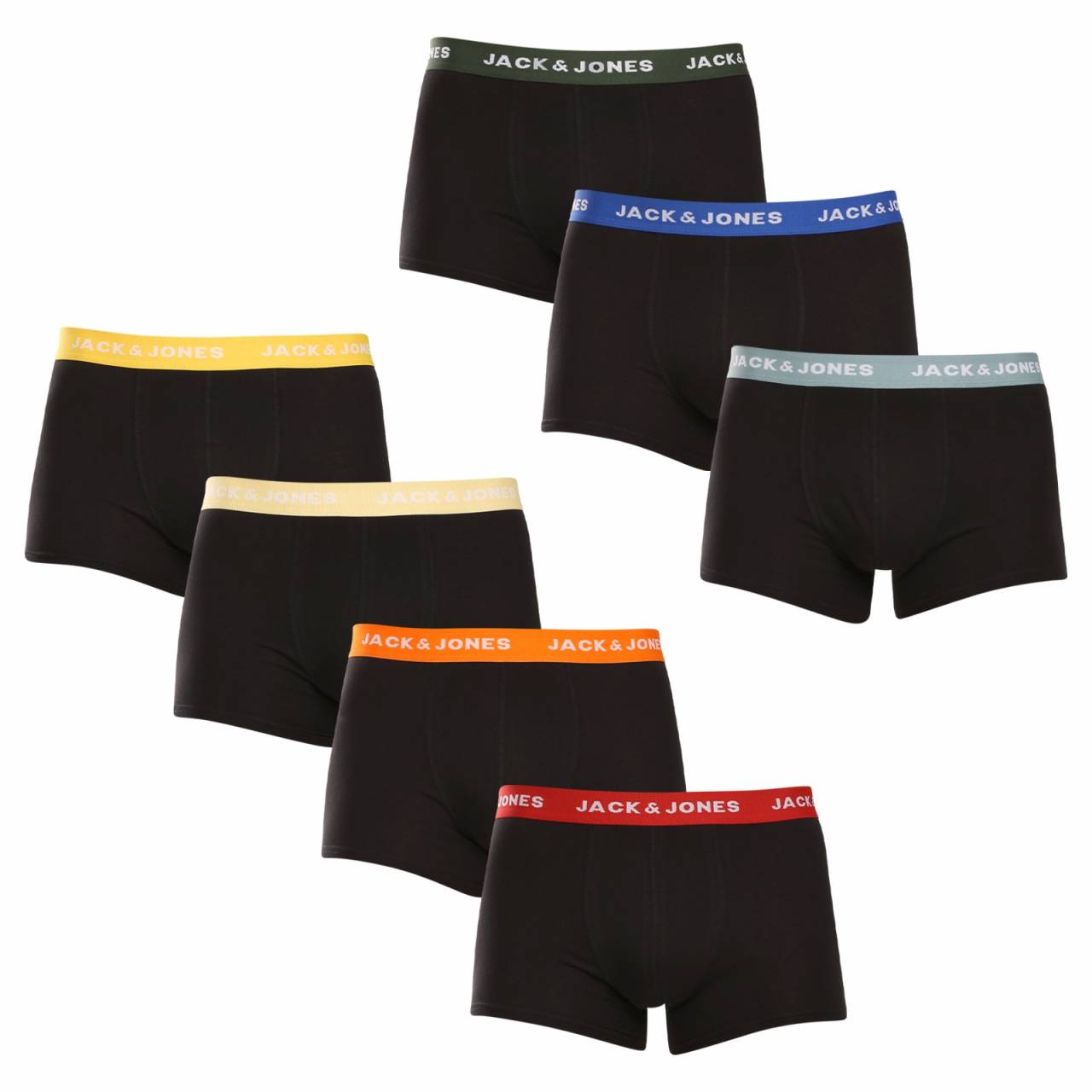 7PACK pánske boxerky Jack and Jones čierne (12230353) M, trenky.
Pohodlné boxerky na každý deň
Boxerky Jack and Jones ťa dostanú na prvé vyskúšanie vďaka príjemnému materiálu, ktorý ťa bude rozmaznávať na každom kroku.
Boxerky Jack and Jones potešia všetkých štýlových mužov
Dánska značka Jack and Jones je skvelým dôkazom, že kvalitné spodné prádlo nemusí byť drahé.