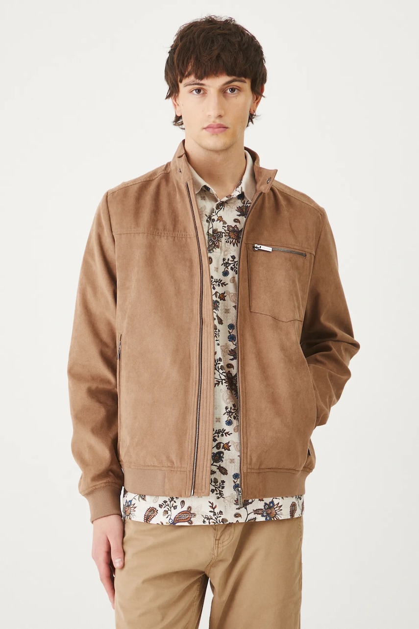 Motorkárska bunda Medicine pánska, hnedá farba, prechodná.