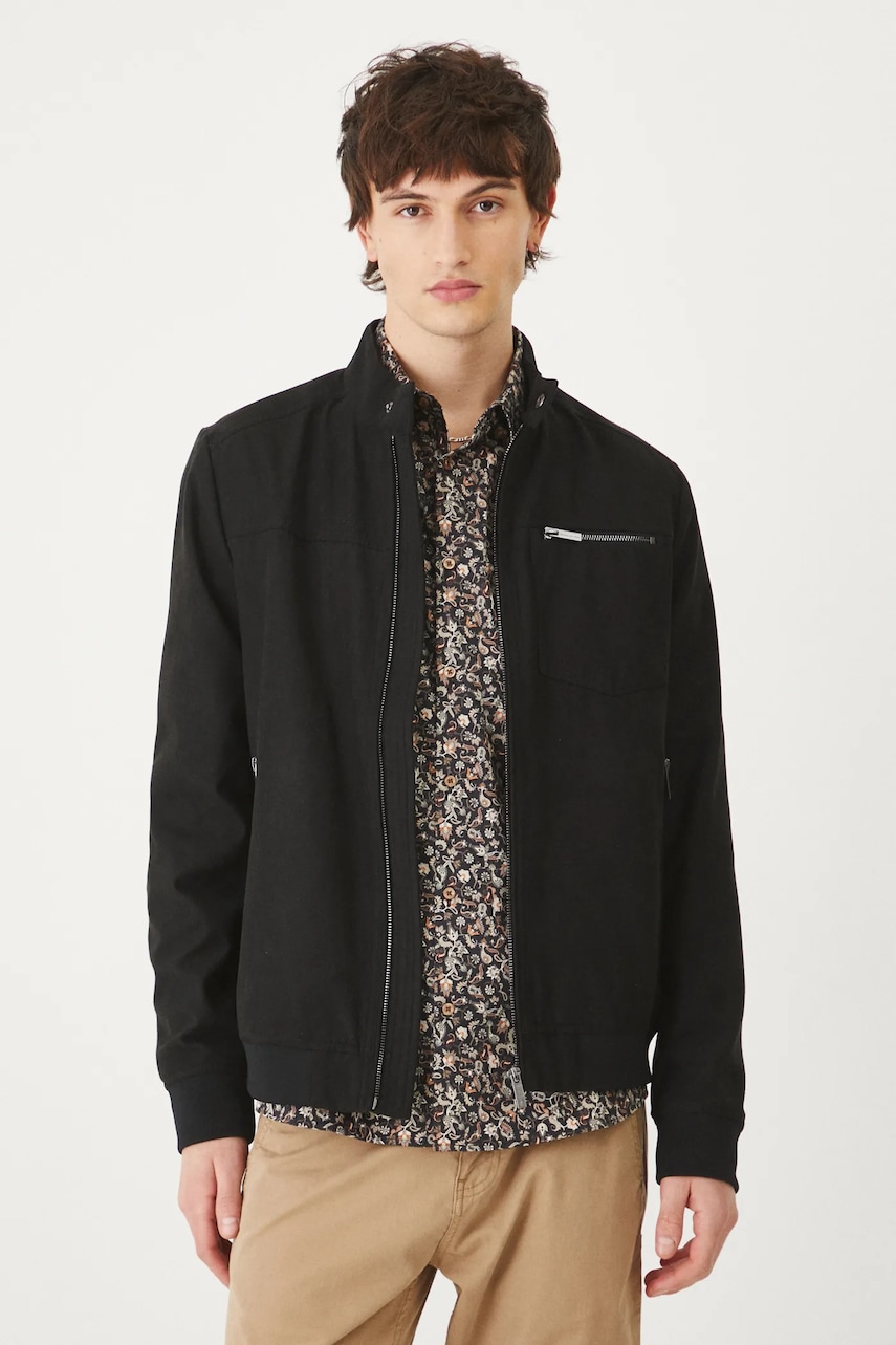 Motorkárska bunda Medicine pánska, čierna farba, prechodná.