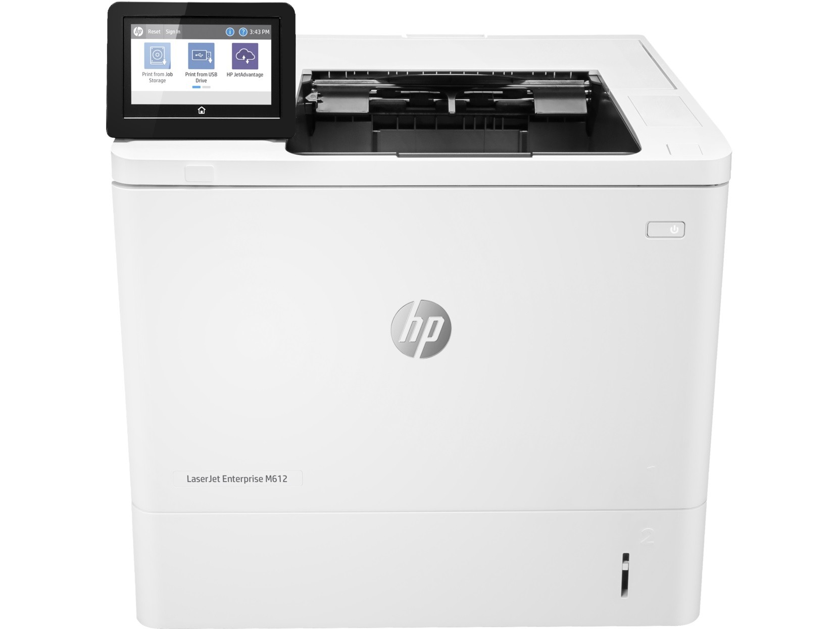 HP LaserJet Enterprise M612dn 7PS86A#B19 laserová tlačiareň.

* Najbezpečnejšia tlač od spoločnosti HP
*Vysoký výkon a energetická účinnosť
* Spoľahlivý výkon a zabezpečenie

Formát tlačiarne:  A4

Rozlíšenie[DPI]: 
Čiernobielo (najlepšie): Až 1 200 x 1 200 dpi
Technológia: Normálny režim FastRes 1200; detailný (1 200 x 1 200 dpi), náhľad (300 x 300 dpi), úsporný režim (600 x 600 dpi)

Rýchlosť čiernej tlače: 
Čiernobielo (A4, normálny): Až 71 str./min
Čiernobielo (A4, obojstranne): Až 58 obr./min

Tlač prvej strany [sec]: 
Čiernobielo (A4, pripravené): Už za 5,1 s
Čiernobielo (A4, režim spánku): Rýchlosť až 1 mm za 7,9 s

Max.

Pamäť [MB]:

*Štandardná: 512 MB
*Maximálna: Maximálna pamäť 1,5 GB, ak je nainštalovaná 1 GB doplnková pamäť DIMM

Obojstranná tlač:  Automatická (štandardná)

Kapacita zásobníka [str]: 

*Štandardný vstup: Viacúčelový podávač na 100 listov, vstupný podávač na 550 listov, automatický podávač dokumentov na 150 listov

*Štandardný výstup: Výstupný zásobník na 500 listov

*Voliteľný vstup: Voliteľný podávač papiera na 1x 550 listov, voliteľný podávač papiera na 1x 550 listov s podstavcom a skriňou, voliteľný podávač papiera na 3x 550 listov s podstavcom, voliteľný vysokokapacitný podávač papiera s podstavcom a podávačom na 1x 550 listov a podávačom na 1x 2 000 listov

Rozhranie: 

*Štandardné: 1x vysokorýchlostný port USB 2.0 pre zariadenie; 2x vysokorýchlostný hostiteľský port USB 2.0; 1x sieťový port Gigabit Ethernet 10/100/1000T; 1x rozhranie pre integráciu hardvéru

*Voliteľné: Príslušenstvo HP Jetdirect 3100w BLE/NFC/Wireless 3JN69A; Príslušenstvo HP Jetdirect LAN 8FP31A

*Bezdrôtové pripojenie: Voliteľné, nutnosť zakúpenia hardvérového príslušenstva pre bezdrôtové pripojenie S príslušenstvom HP Jetdirect 3000w NFC/Wireless je k dispozícii funkcia jednopásmovej bezdrôtovej stanice a Wi-Fi Direct J8030A; S príslušenstvom HP Jetdirect 3100w BLE/NFC/Wireless je k dispozícii funkcia dvojpásmovej bezdrôtovej stanice a Wi-Fi Direct 3JN69A; s tlačovým serverom HP Jetdirect 2900nw je k dispozícii funkcia dvojpásmovej bezdrôtovej stanice J8031A

Tlačové jazyky:  HP PCL 6, HP PCL 5, emulácia HP Postscript 3.

Spotreba [W]:  780 W (tlač), 15,3 W (pohotovostný režim), 3,1 W (režim spánku),