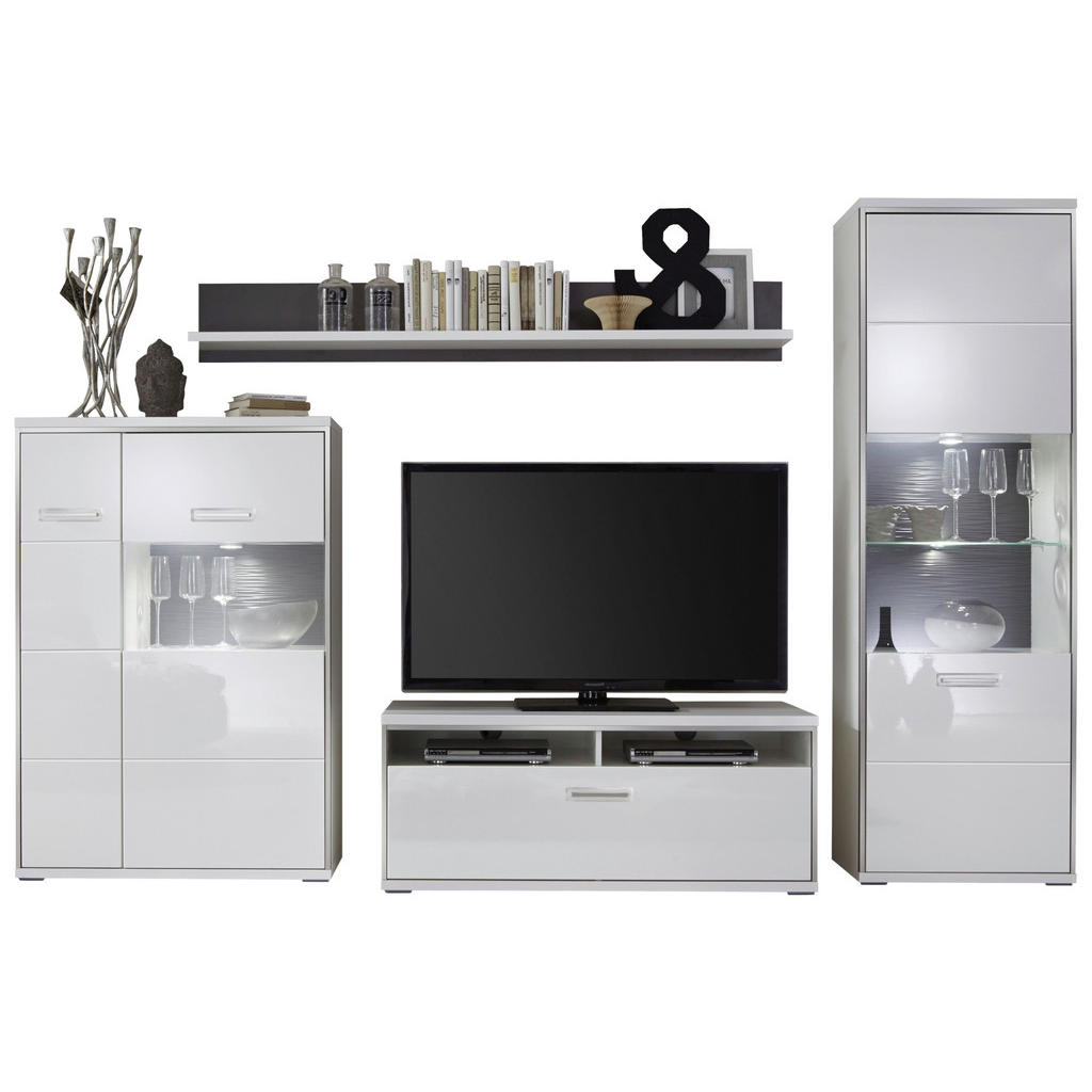 Livetastic OBÝVACIA STENA, sivá, strieborná, biela.