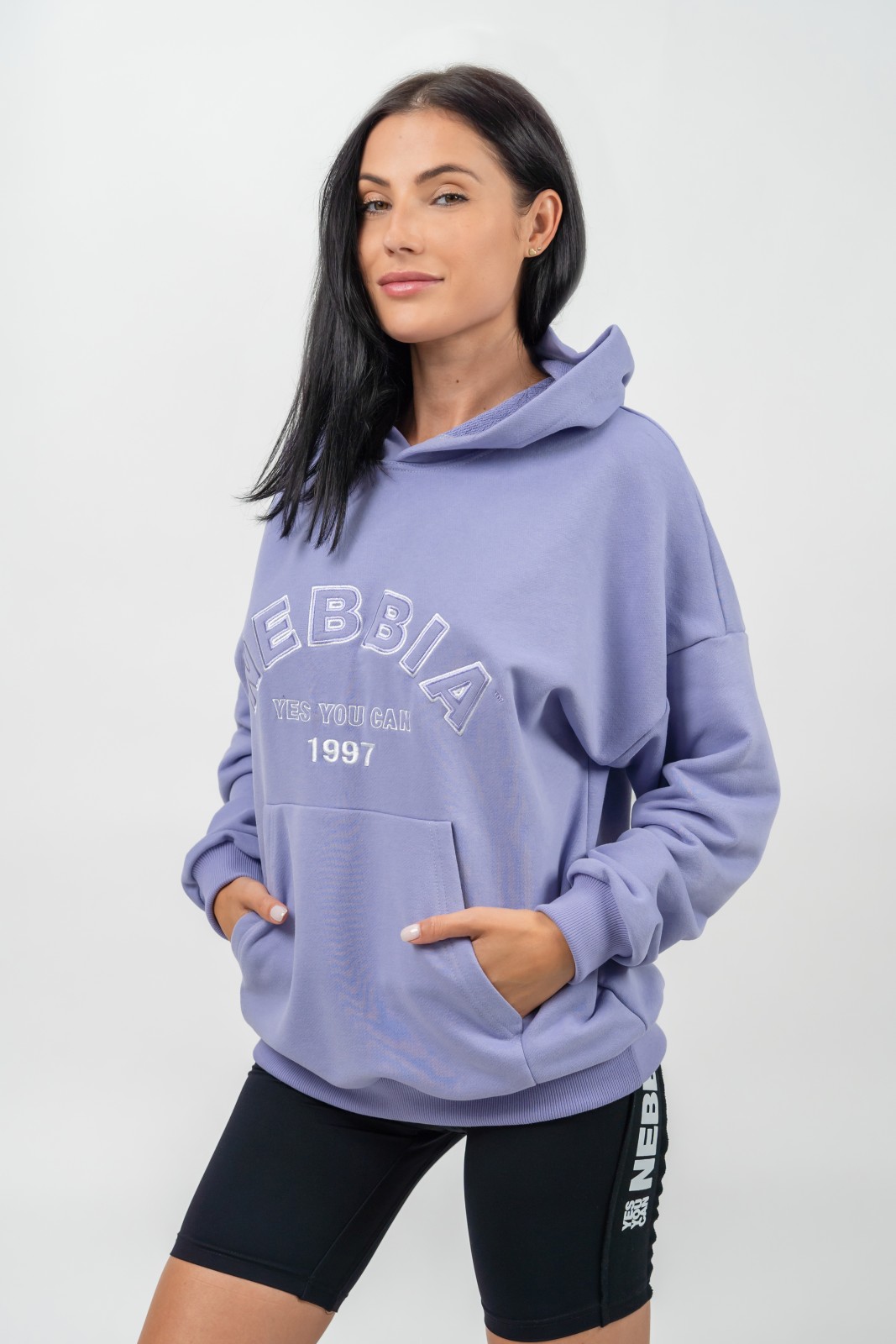 Nebbia Branded Oversized Hoodie GYM RAT L.