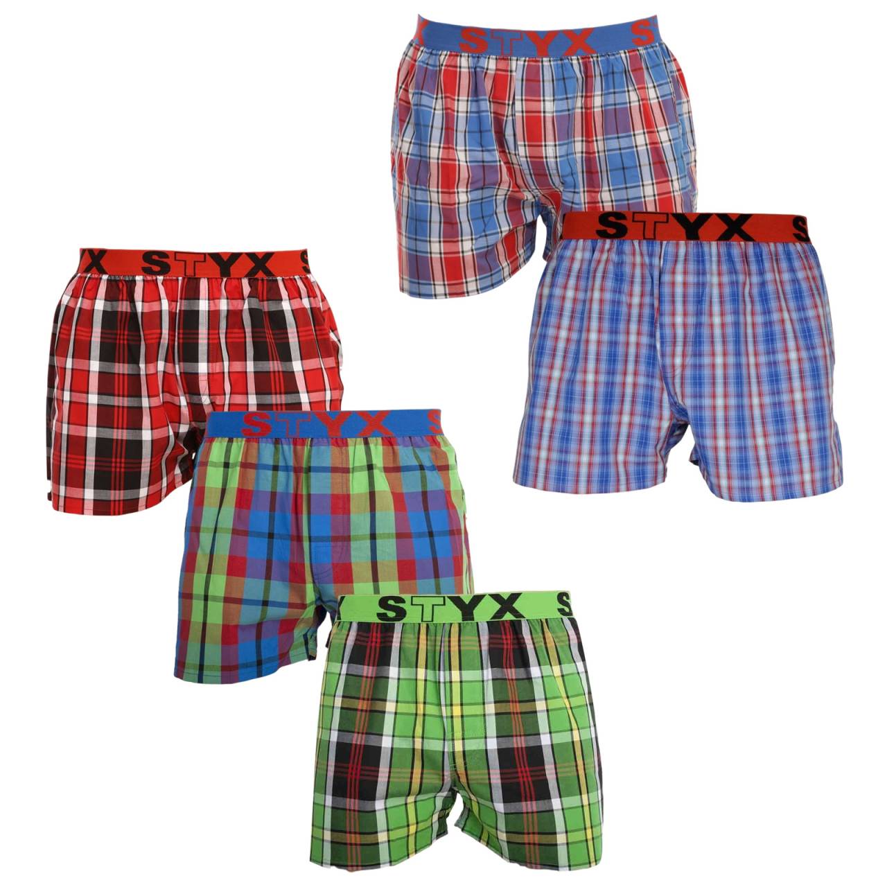 5PACK Styx ανδρικό σορτς αθλητικό ελαστικό πολύχρωμο (5B0102784) M.
Ψάχνετε για σορτς που συνδυάζουν στυλ, άνεση και κορυφαία ποιότητα; Τότε αυτά τα σορτς Styx είναι για εσάς!
Ποιοτικό βαμβάκι για τέλεια άνεση
Το σορτς είναι κατασκευασμένο από 100% βαμβάκι υψηλής ποιότητας, το οποίο είναι όχι μόνο απαλό στην αφή, αλλά και εξαιρετικά αναπνέον.
Κλασικό κόψιμο και μοντέρνα εμφάνιση
Χάρη στη χαλαρή εφαρμογή, θα νιώσετε απόλυτα άνετα με αυτό το σορτς, καθώς παρέχει άφθονο χώρο για φυσική κίνηση.
Γιατί πρέπει να δοκιμάσετε σίγουρα τα σορτς Styx

100% βαμβάκι για μέγιστη άνεση: Το σορτς είναι κατασκευασμένο από βαμβάκι υψηλής ποιότητας, το οποίο είναι μαλακό, αναπνέει και είναι φιλικό προς το δέρμα, εξασφαλίζοντας άνεση όλη την ημέρα.
Αθλητικό υφασμένο καουτσούκ: Το σταθερό αλλά άνετο ελαστικό με το λογότυπο Styx συγκρατεί το σορτς στη θέση του χωρίς δυσάρεστες εγκοπές ή χαλάρωση.
Τσέχικη παραγωγή και ποιότητα κατασκευής: Η Styx είναι μια παραδοσιακή τσέχικη μάρκα που υπερηφανεύεται για την ακρίβεια στην κατασκευή, την ανθεκτικότητα και τη μεγάλη διάρκεια ζωής των προϊόντων.

Η τσεχική μάρκα Styx προσφέρει διασκέδαση και κορυφαία ποιότητα
Τα εσώρουχα Styx θα είναι ιδιαίτερα δημοφιλή σε εκείνους για τους οποίους η ατομικότητα είναι σημαντική.
Πώς να φροντίσετε τα σορτς Styx;
Για να διατηρήσετε το σορτσάκι σας σε εξαιρετική φόρμα για μεγάλο χρονικό διάστημα, σας προτείνουμε τις ακόλουθες συμβουλές.

Πλυντήριο ρούχων: Συνιστούμε πλύσιμο στους 30 °C για να διασφαλιστεί ότι το βαμβάκι διατηρεί την απαλότητά του και τα χρώματα παραμένουν πλούσια.
Στεγνωτήριο: Το στέγνωμα στο στεγνωτήριο δεν συνιστάται για να αποφευχθεί η συρρίκνωση του υλικού.
Σιδέρωμα: Το βαμβάκι μπορεί να σιδερωθεί, αλλά συνιστούμε χαμηλότερη θερμοκρασία για να μην καταστραφεί το ύφασμα.

Συμβουλή: Γίνετε ειδικός στη συντήρηση εσωρούχων με τις συμβουλές του άρθρου μας και δώστε στα αγαπημένα σας κομμάτια τη φροντίδα που τους αξίζει.