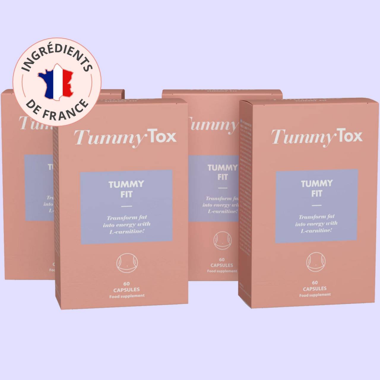 x4 Tummy Fit - Gélules L-Carnitine 500 mg.