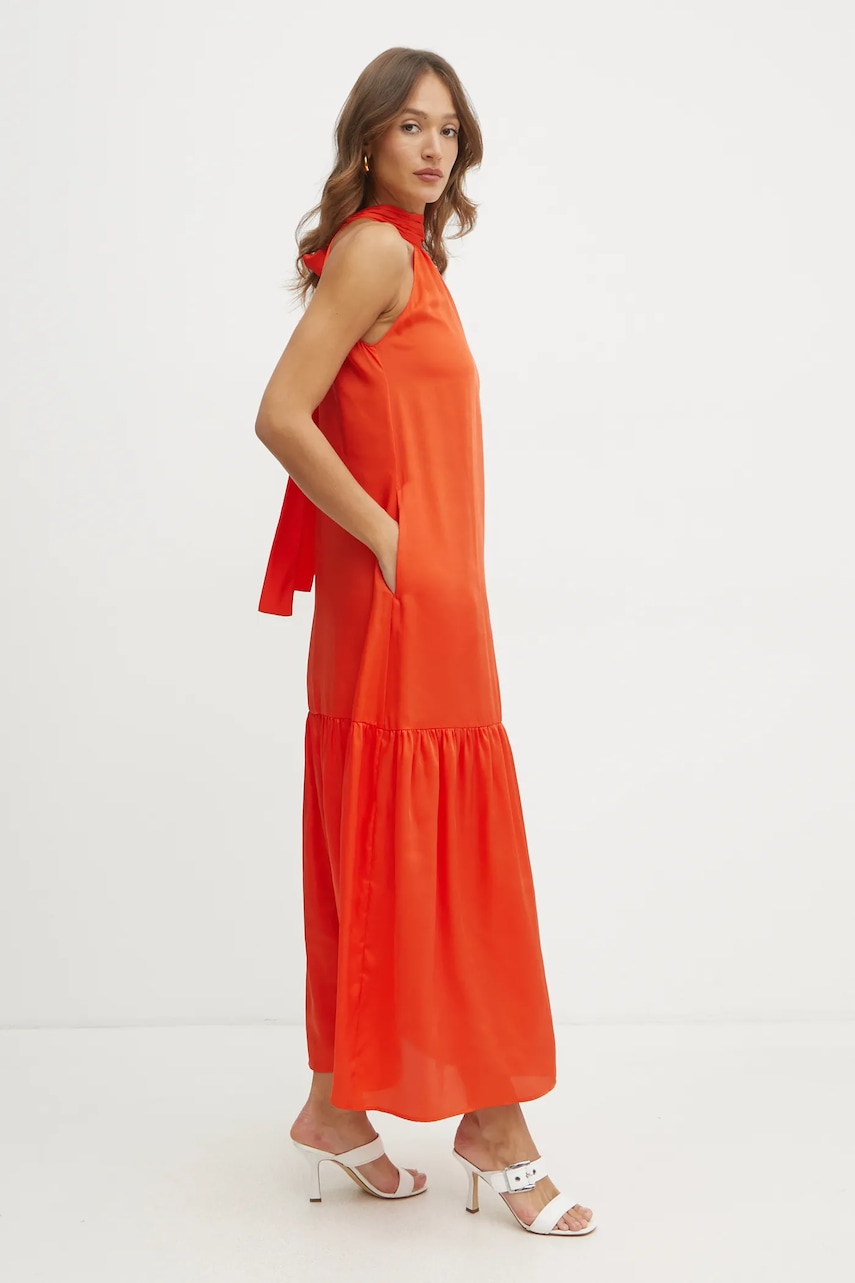 Šaty Liu Jo oranžová farba, maxi, áčkový strih, WA5393.T5973.