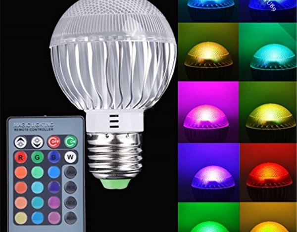 RGB LED žiarovka s diaľkovým ovládaním