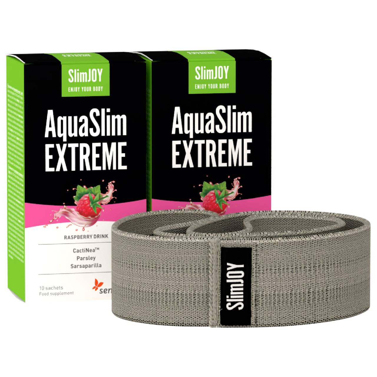 AquaSlim EXTREME 1+1 GRATIS + Banda elástica gris GRATIS.