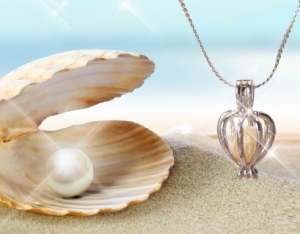 ZNOVA V PONUKE - Perla prianí s perlorodkou, retiazkou a príveskom v darčekovom obale