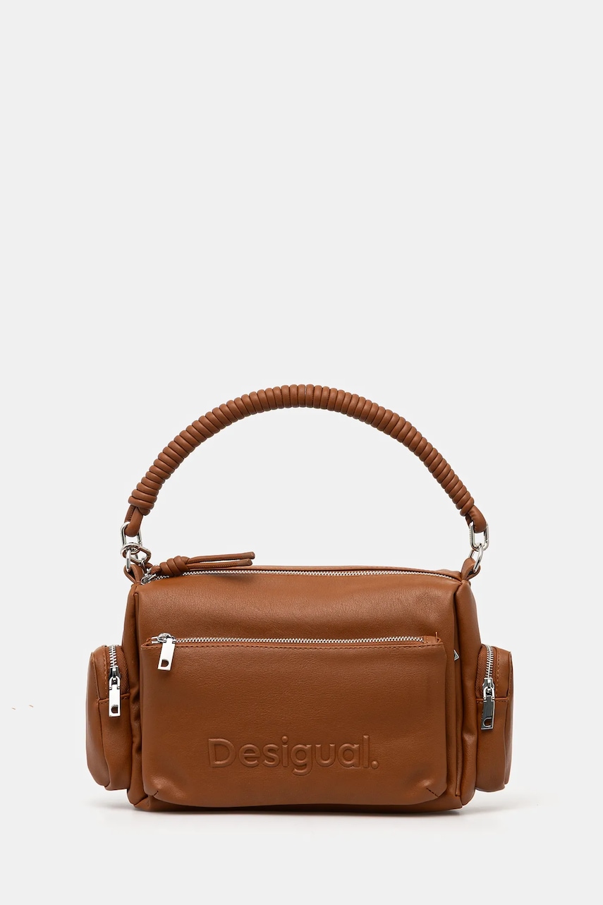 Kabelka Desigual HALF HABANA CAMEL hnedá farba, 25SAXPAJ.