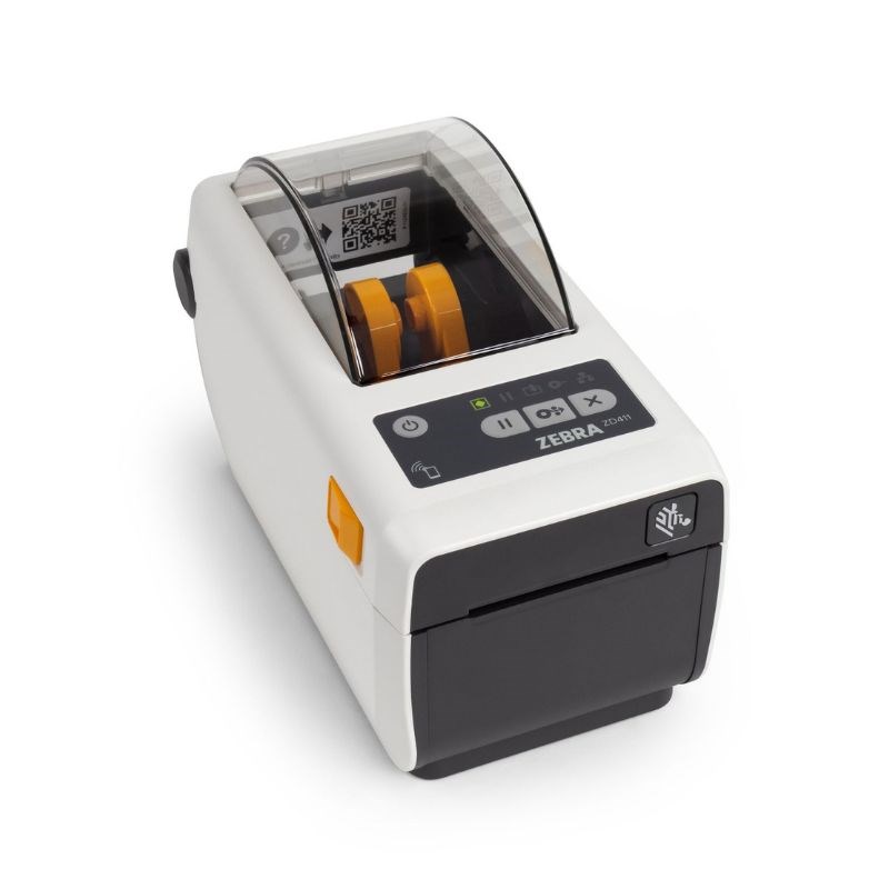 Zebra ZD411 Healthcare ZD4AH22-D0EE00EZ DT, 8 dots/mm (203 dpi), label printer, RTC, USB, USB Host, BT (BLE), Ethernet, EPLII, ZPLII, kit (USB), white.