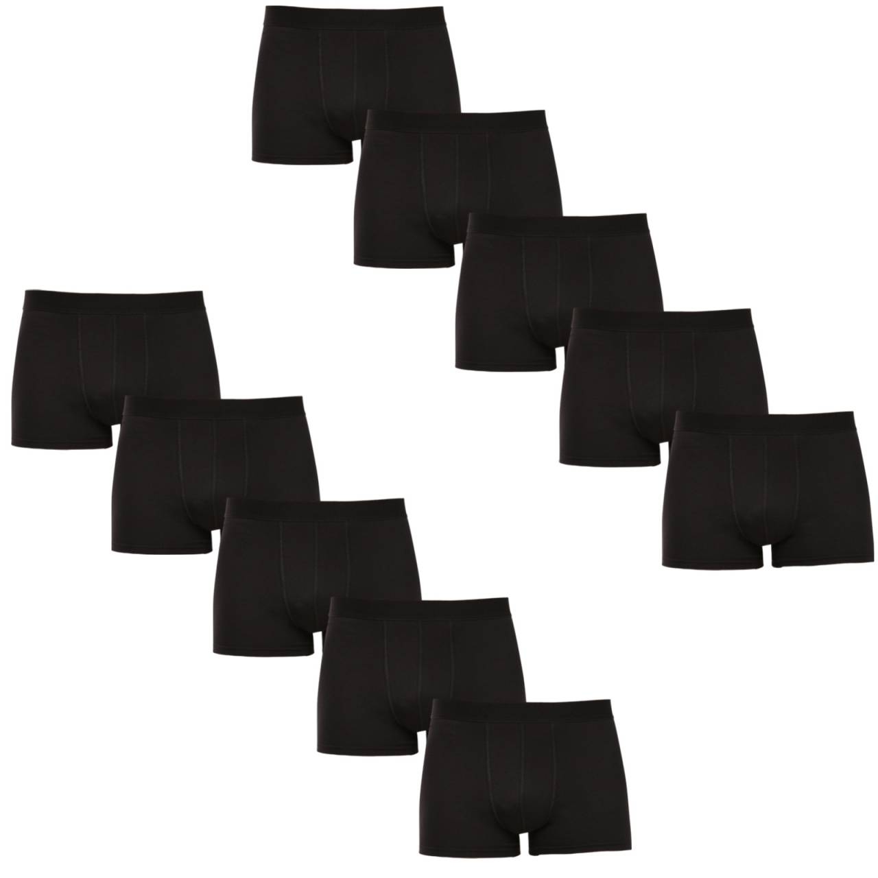 10PACK (8+2 zdarma) pánske boxerky Nedeto basic čierné (10NFC1) XL, trenky.
Zažite skutočné pohodlie s našimi pánskymi boxerkami Nedeto v klasickej čiernej farbe.
Kvalitný materiál pre maximálne pohodlie
Boxerky Nedeto sú vyrobené zo zmesi bavlny, polyesteru a elastanu, čo im dodáva jedinečnú kombináciu vlastností.
Minimalistický dizajn a premyslený strih
Čierna farba je jednou z najobľúbenejších farieb a jednoduchý dizajn boxeriek Nedeto sa hodí na všetky príležitosti a pre každý životný štýl.
Prečo si vybrať boxerky Nedeto?

Všestranné použitie: Skvelé na bežné nosenie, šport a relaxáciu.


Jednoduchý a štýlový dizajn: Boxerky Nedeto sa hodia do každého šatníka a zaručujú elegantný vzhľad, ktorý zvýrazní vašu postavu.


Odolné materiály: Vďaka kombinácii bavlny, polyesteru a elastanu sa môžete spoľahnúť na ich odolnosť.


Skvelý pomer ceny a kvality: V balení dostanete 10 štýlových a pohodlných boxeriek za skvelú cenu.

Česká značka Nedeto ponúka kvalitnú spodnú bielizeň za skvelú cenu.
Spodnú bielizeň Nedeto nielen predávame, ale stojíme aj za jej výrobou.
Ako sa starať o svoje nové boxerky?
Aby tieto boxerky vydržali čo najdlhšie a zachovali si svoj pôvodný vzhľad a pružnosť, odporúčame dodržiavať tieto pokyny:

Pranie: Boxerky perte pri teplote 30°C, ktorá je ideálna na odstránenie nečistôt a zachovanie kvality materiálu.


Sušenie: Nesuš v sušičke, aby nedošlo k poškodeniu elastanu alebo zmršteniu tkaniny.


Žehlenie: V prípade potreby môžete boxerky žehliť pri nízkej teplote vhodnej pre bavlnu.

Tip: Staňte sa expertom na údržbu spodnej bielizne vďaka tipom v našom článku a doprajte svojim obľúbeným kúskom starostlivosť, ktorú si zaslúžia.