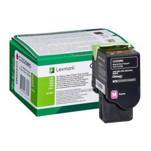 Lexmark C2320M0 purpurový (magenta) originálny toner.
Originálny toner = záruka priamo od výrobcu tlačiarne
100 % použitie v tlačiarni - bezproblémové fungovanie s vašou tlačiarňou
Použitím originálnej náplne predlžujete životnosť tlačiarne
Osvedčená špičková kvalita - vysoko kvalitná a spoľahlivá tlač originálnou tlačovou kazetou od prvej do poslednej stránky
Trvalé a profesionálne výsledky tlače - dlhodobá udržateľnosť tlače
Kratšia prodleva pri tlači stránok
Garancia Vašej spokojnosti s použitím našej originálnej náplne
Zabezpečujeme bezplatnú recykláciu originálnych náplní
Zlyhanie náplne v menej ako 1% prípadov
Jednoduchá a rýchla výmena náplne

Kód výrobcu: C2320M0