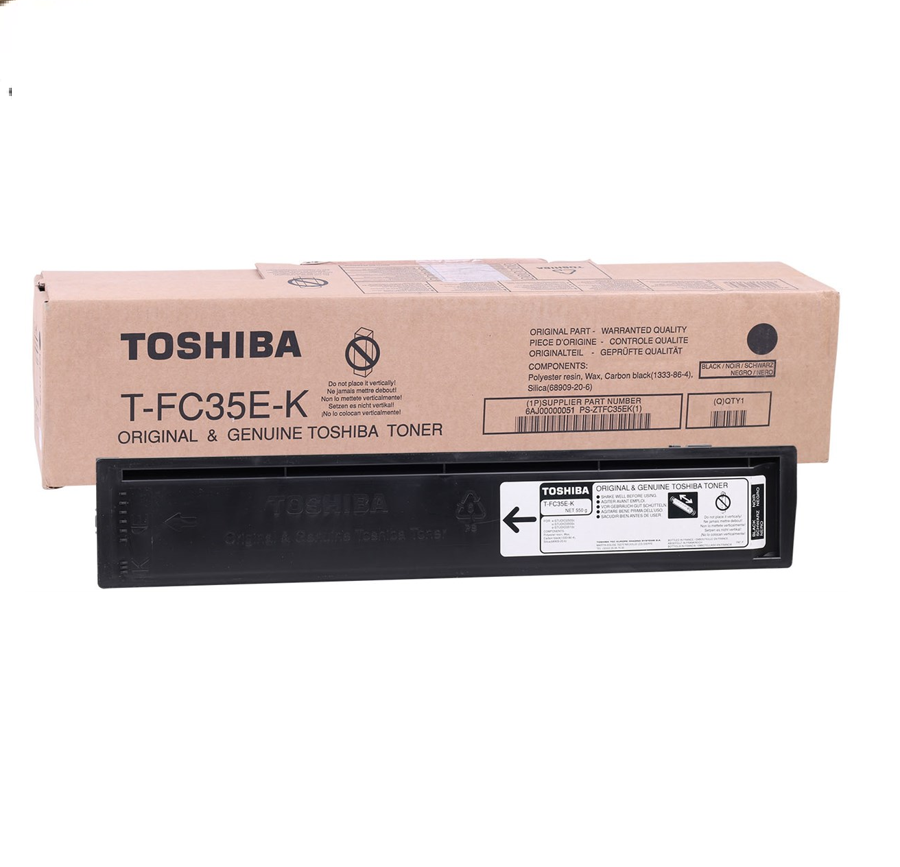 Toshiba T-FC35EK  6AJ00000051 čierny (black) originálny toner.
Originálny toner = záruka priamo od výrobcu tlačiarne
100 % použitie v tlačiarni - bezproblémové fungovanie s vašou tlačiarňou
Použitím originálnej náplne predlžujete životnosť tlačiarne
Osvedčená špičková kvalita - vysoko kvalitná a spoľahlivá tlač originálnou tlačovou kazetou od prvej do poslednej stránky
Trvalé a profesionálne výsledky tlače - dlhodobá udržateľnosť tlače
Kratšia prodleva pri tlači stránok
Garancia Vašej spokojnosti s použitím našej originálnej náplne
Zabezpečujeme bezplatnú recykláciu originálnych náplní
Zlyhanie náplne v menej ako 1% prípadov
Jednoduchá a rýchla výmena náplne

Kód výrobcu: 6AJ00000051
