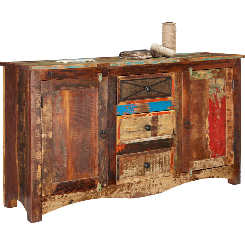 Landscape KOMODA, recyklované drevo, viacfarebná, 150/85/40 cm.