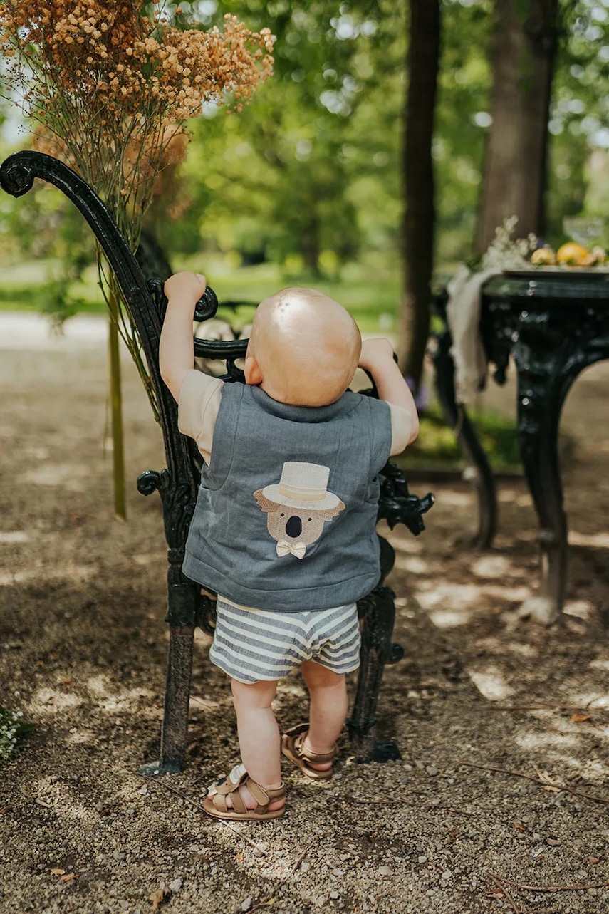 Detská ľanová vesta Donsje Larsel Linen Gilet Groom.